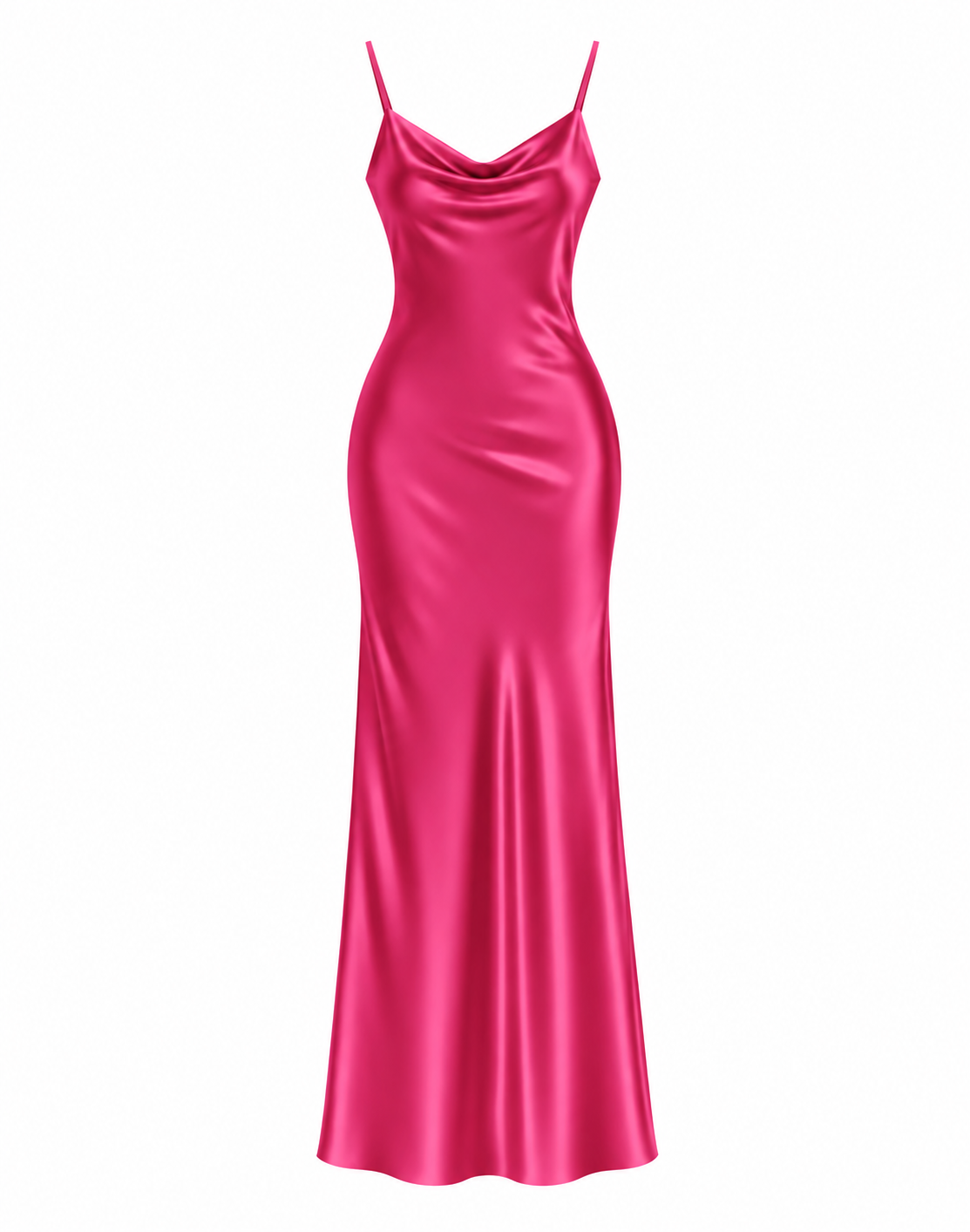 Essential Satin Cowl-Neck Slip Dress