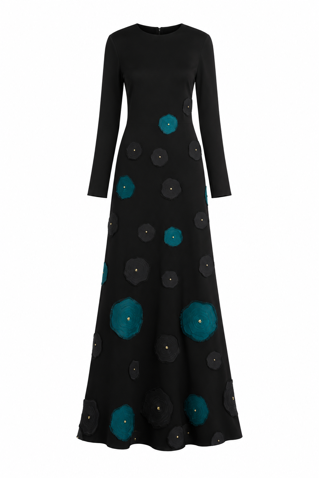 Raissa Floral Appliqué A-line Dress
