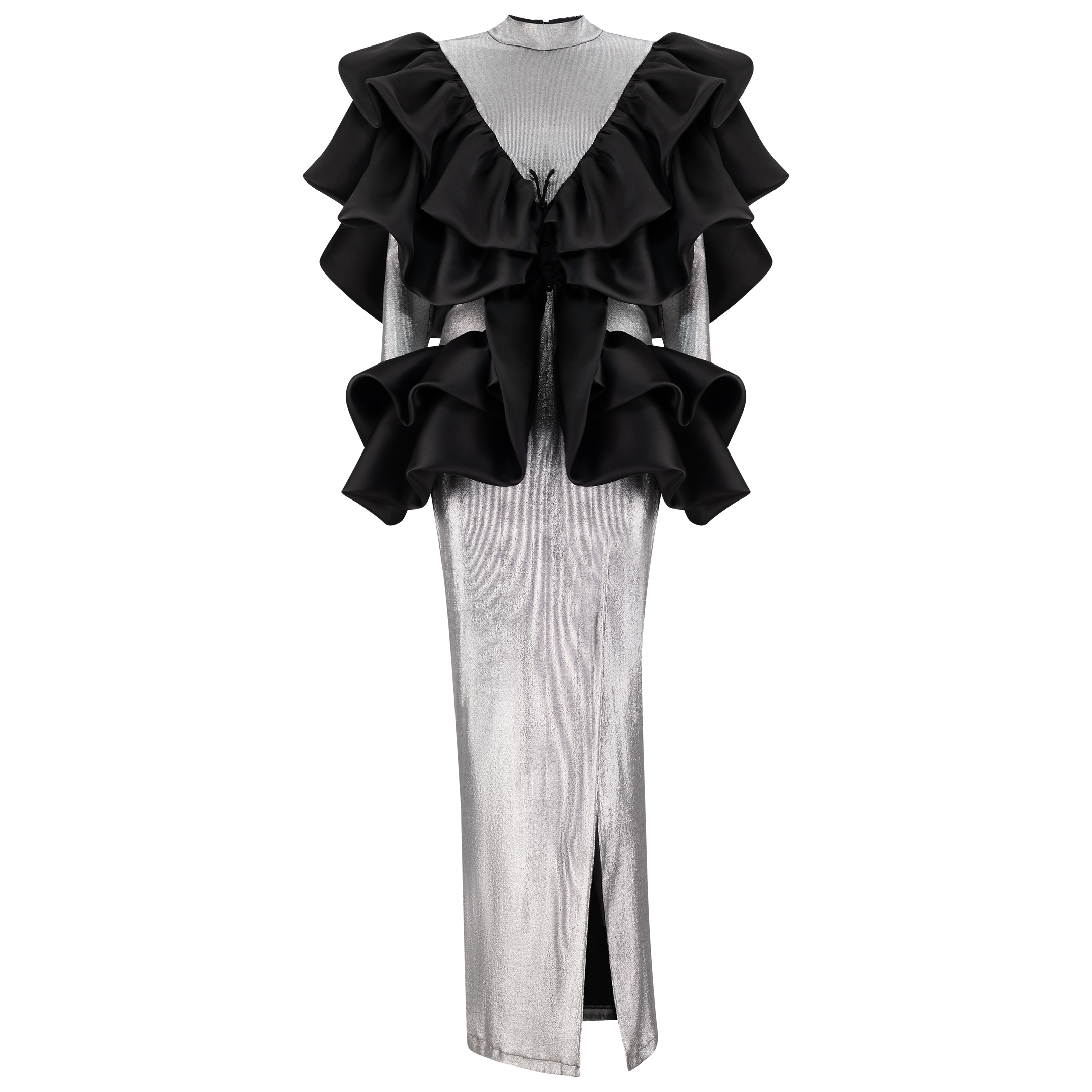 Papillon Organza Gown - Silver