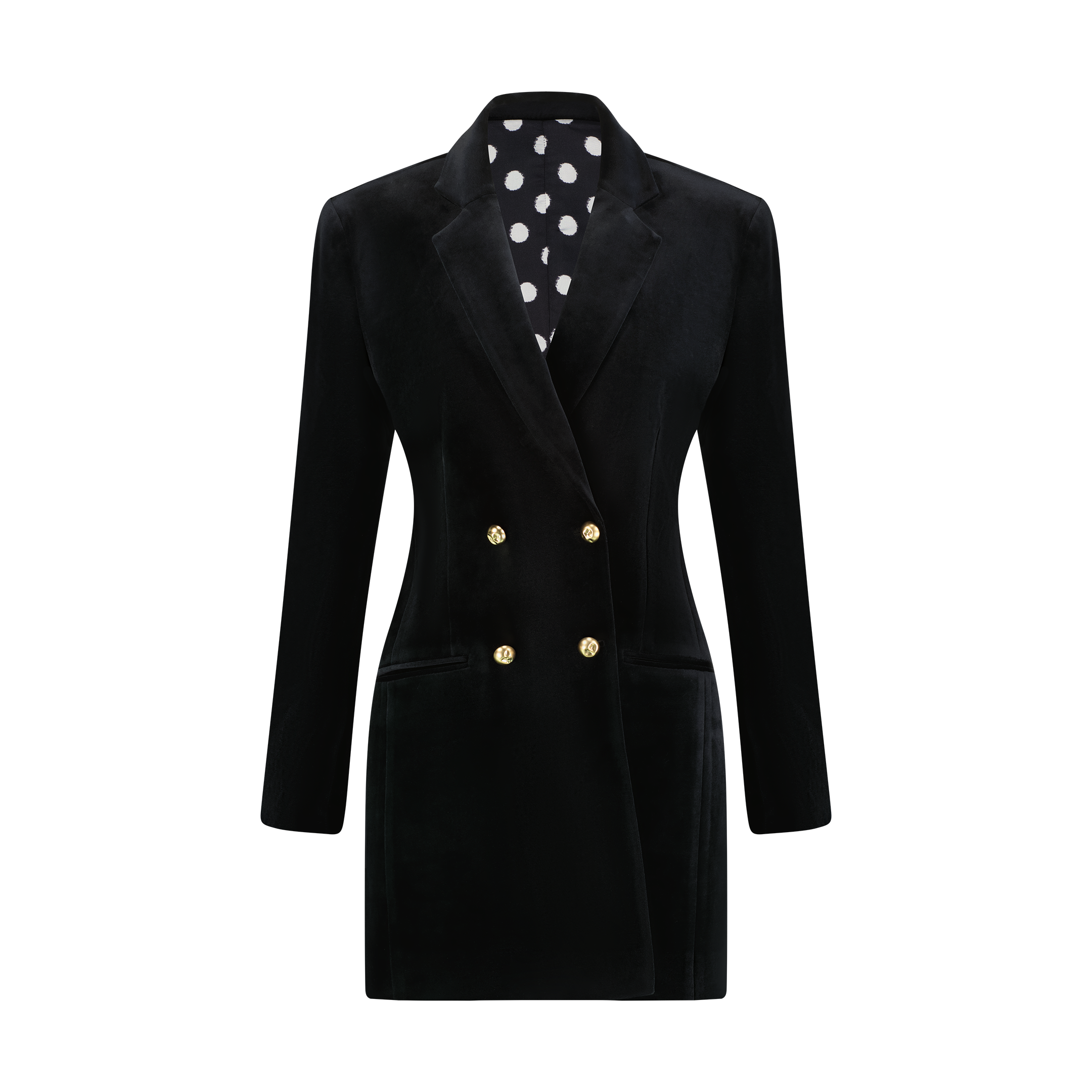 Double Breasted Velvet Blazer