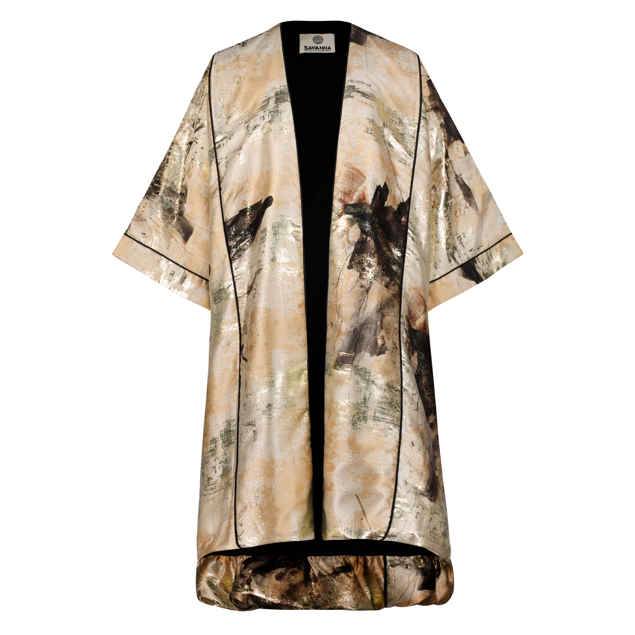 Kimono Bouffant Silk Short Kaftan