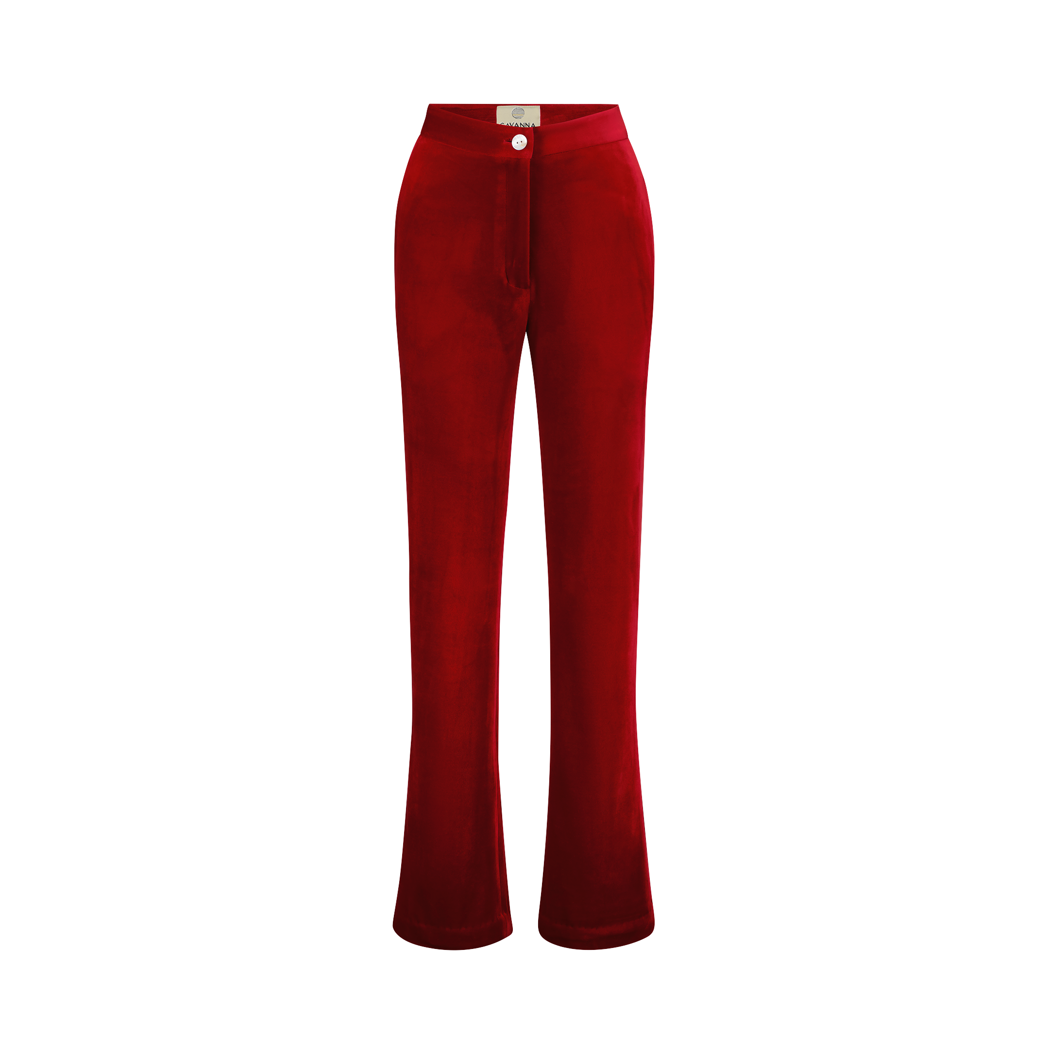 Velvet High-Waisted Trousers