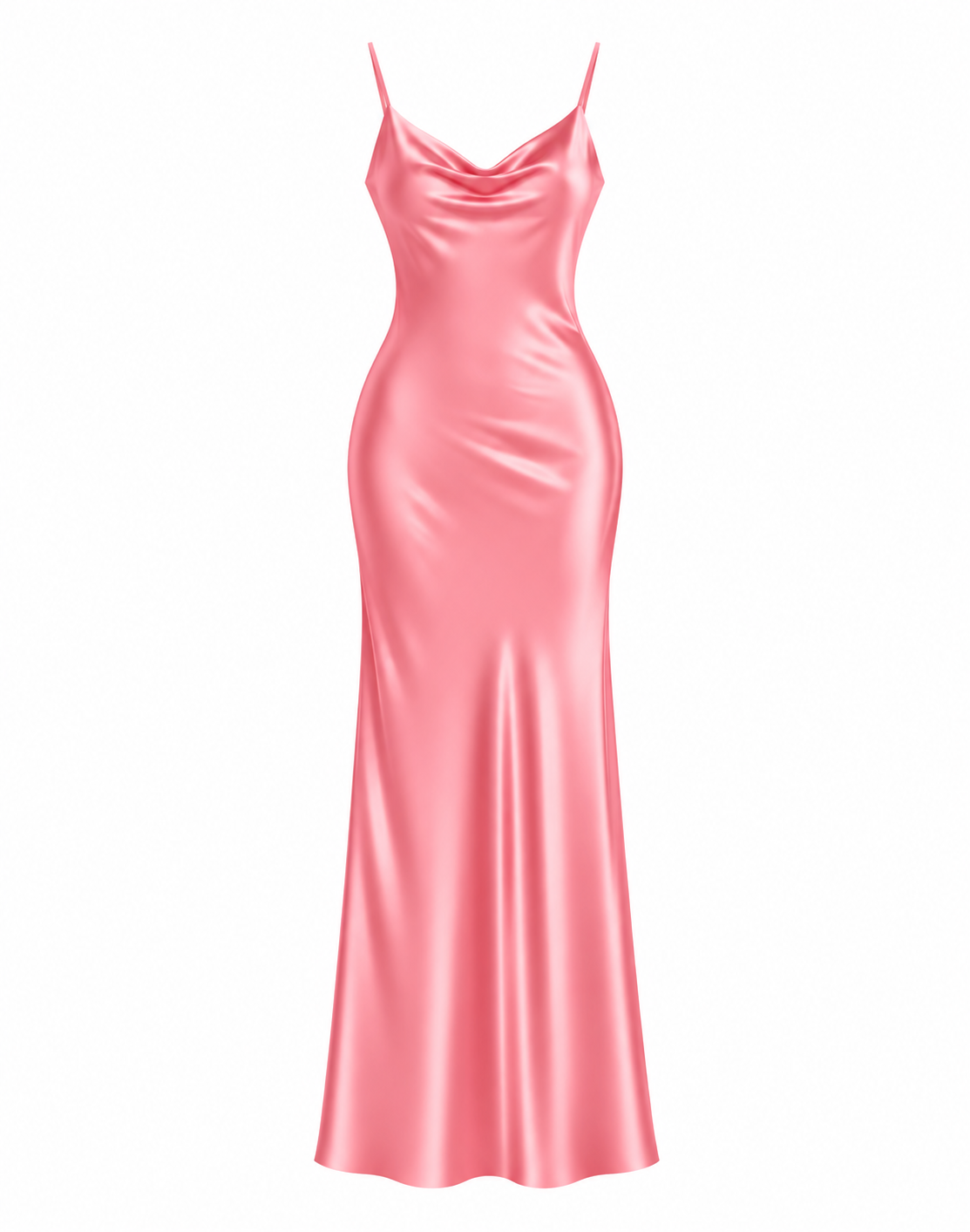 Essential Satin Cowl-Neck Slip Dress