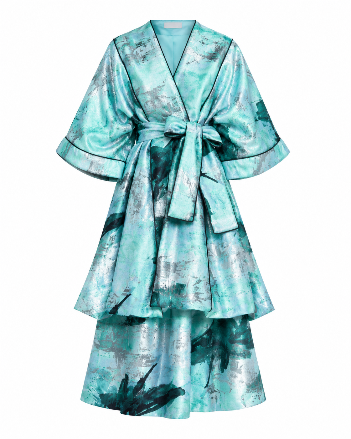 Kimono Bouffant Silk Short Kaftan