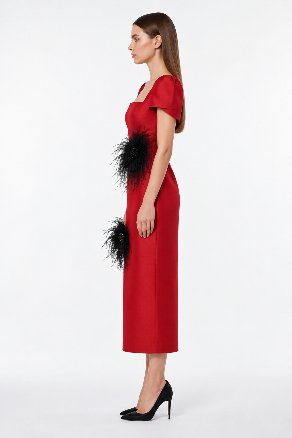 Amahle Feather Embellished Dress