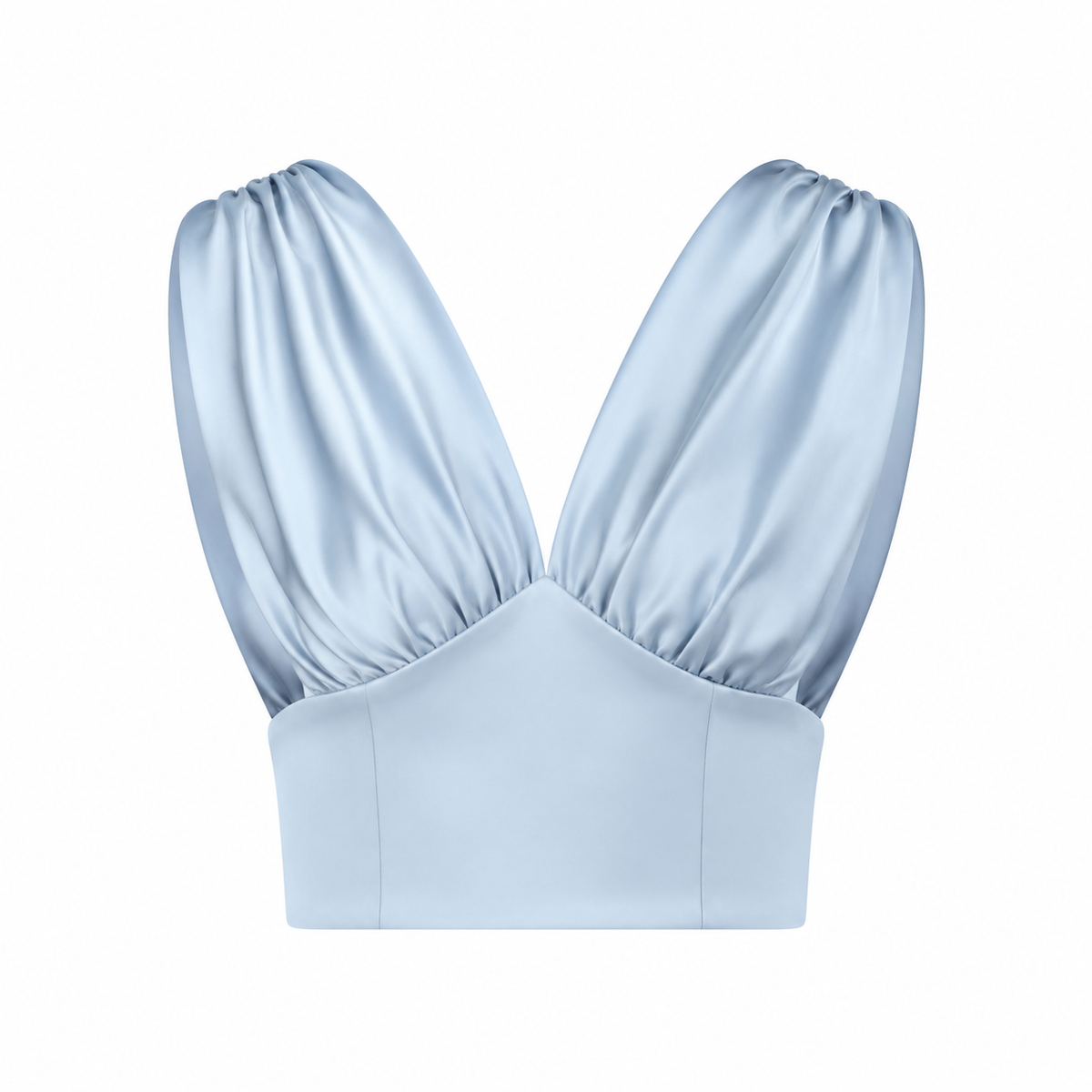 Satin Plunge Crop Top