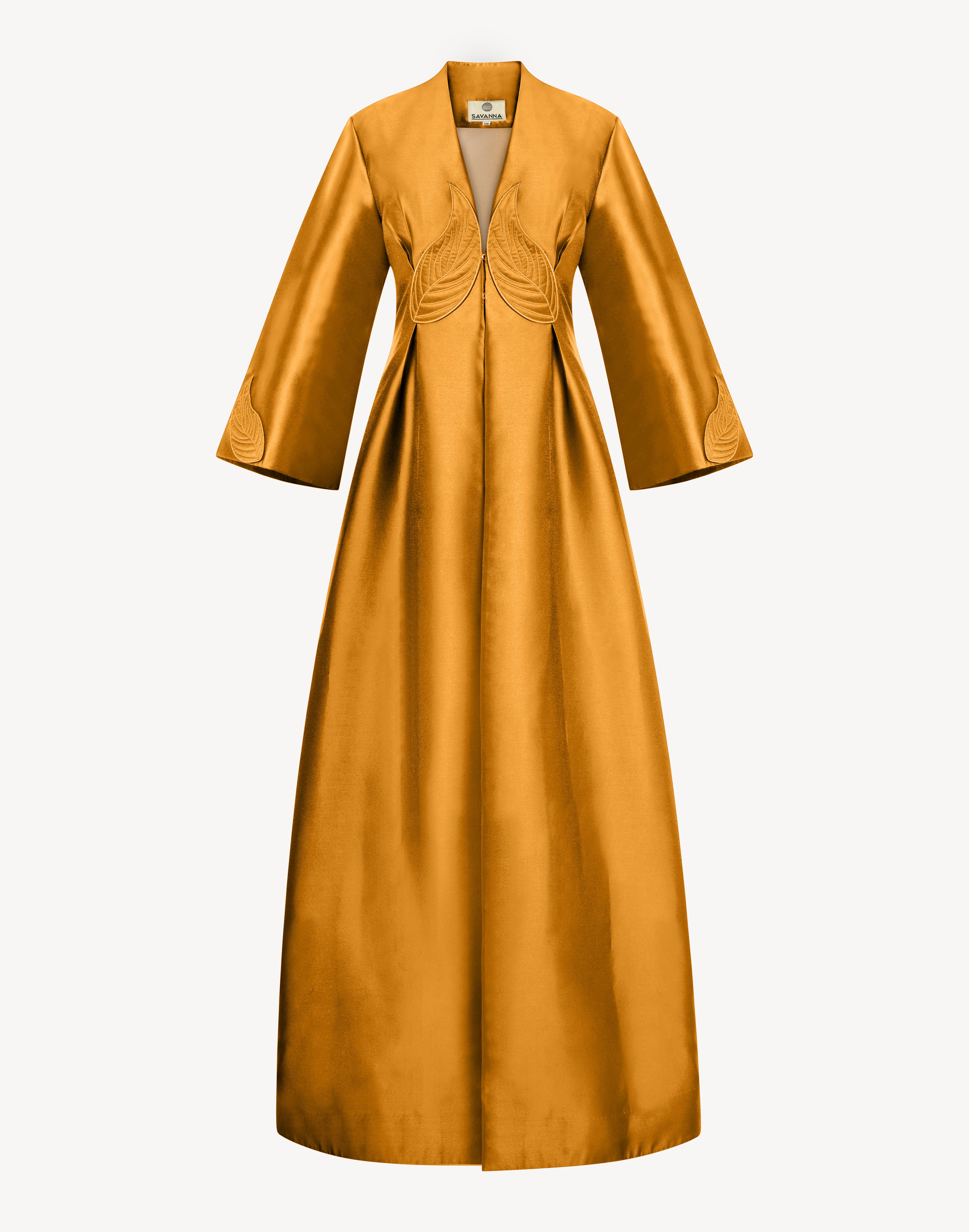 Alia Leaf Appliqué Kaftan