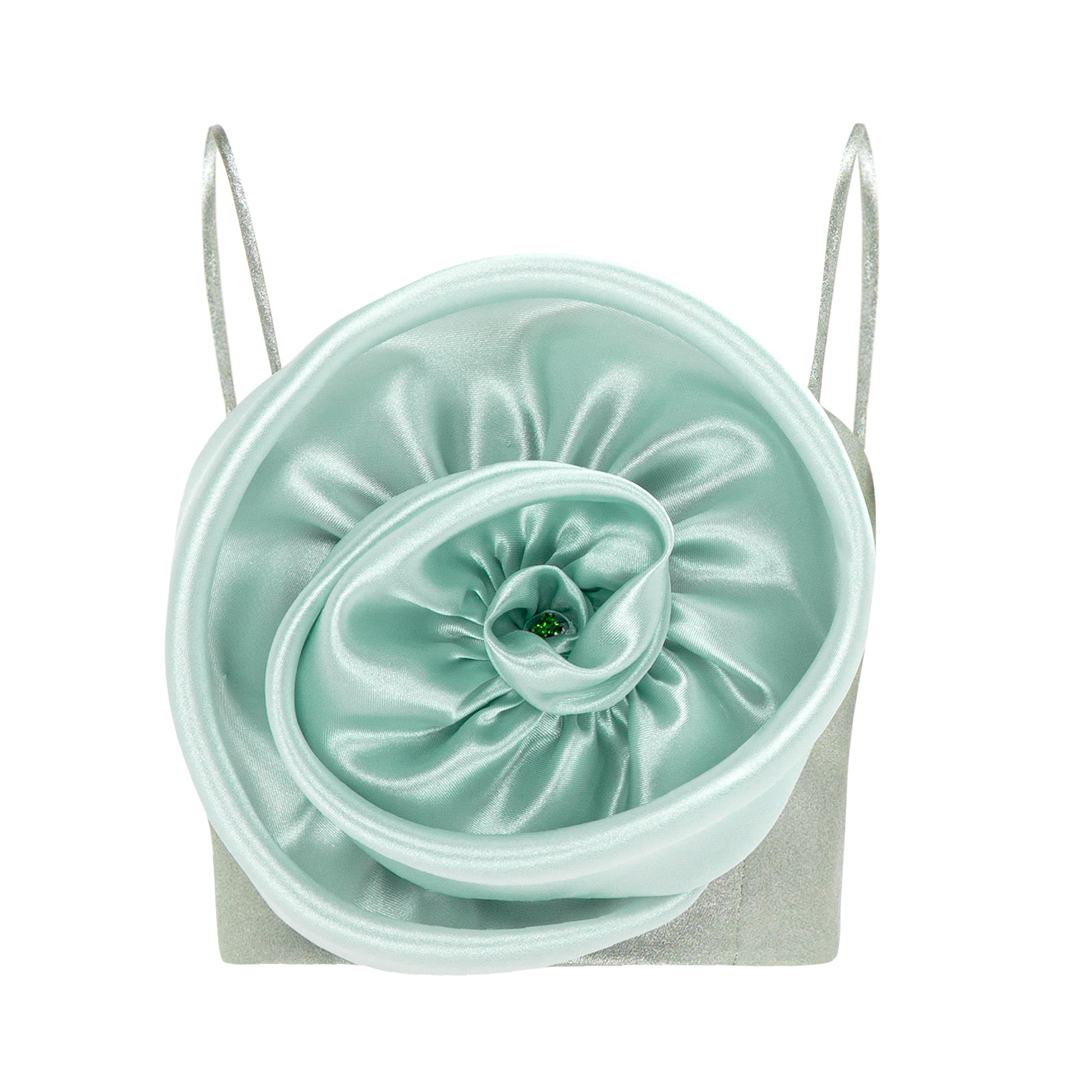 Une Rose Shimmer Crop Top