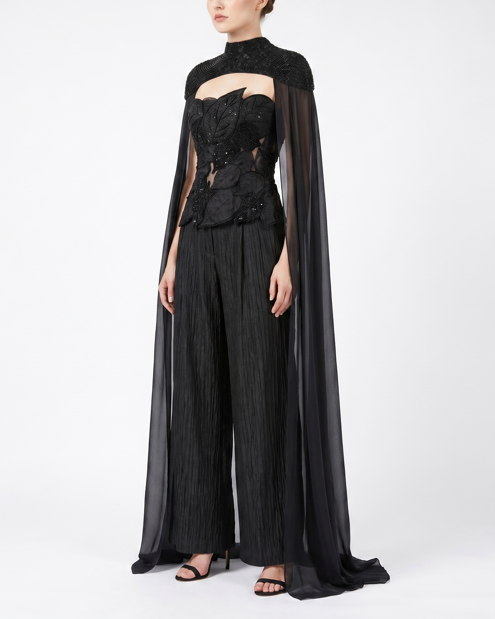 Éclat Beaded Silk Cape