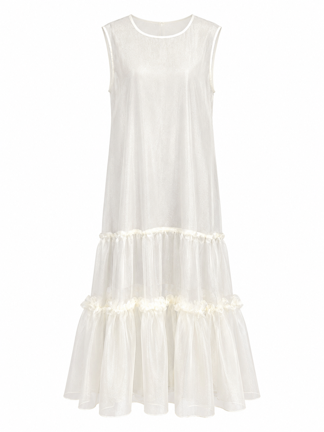 Layered Sleeveless Organza Summer Dress