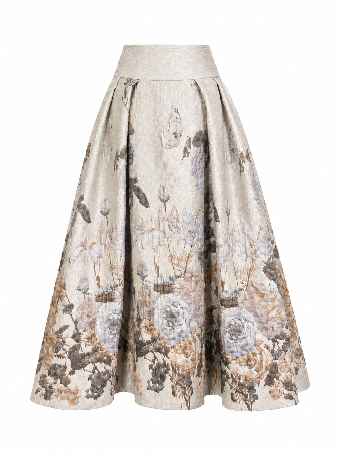 Floral Brocade Maxi Skirt