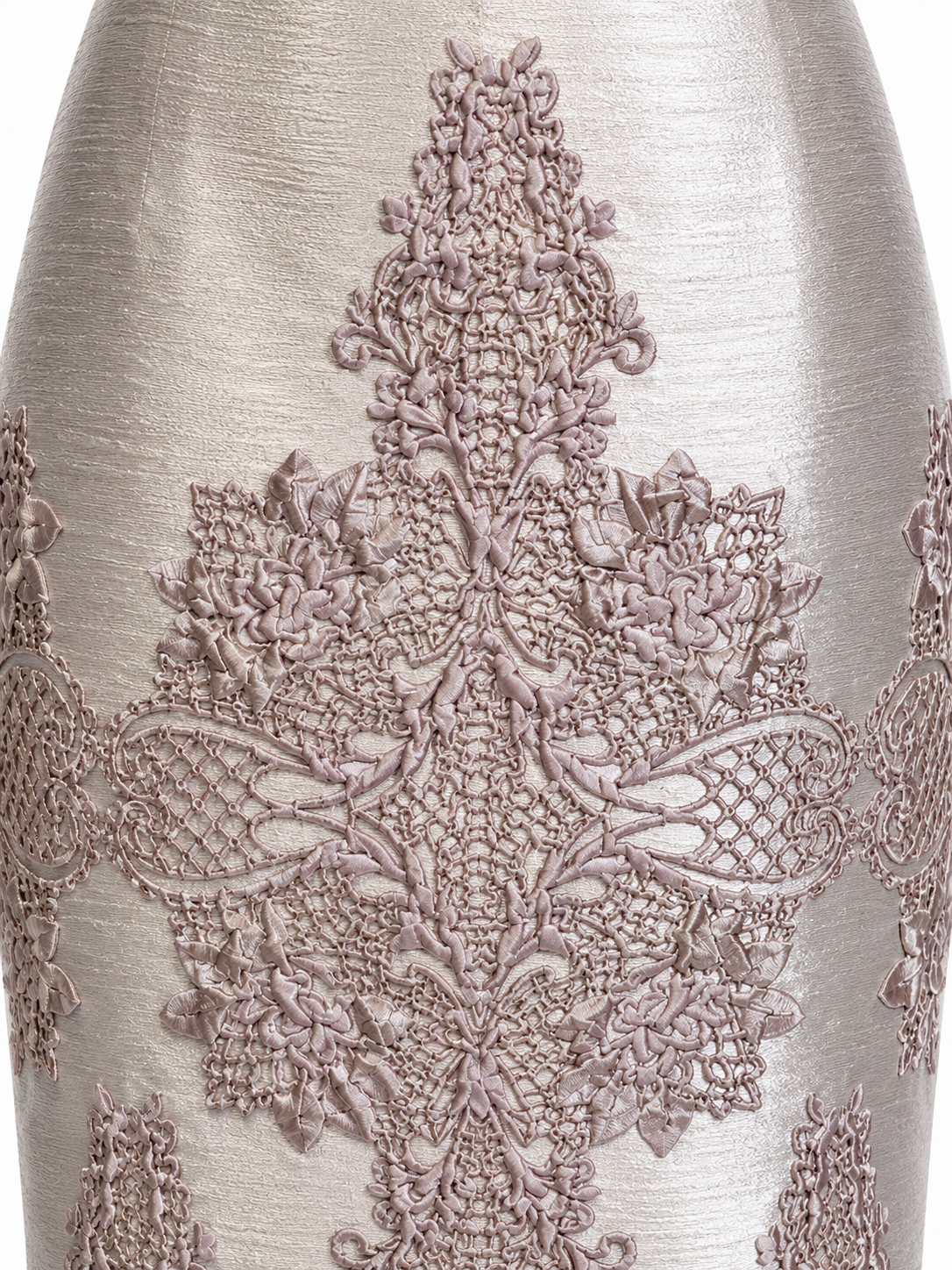 Brocade High-Waisted Pencil Skirt
