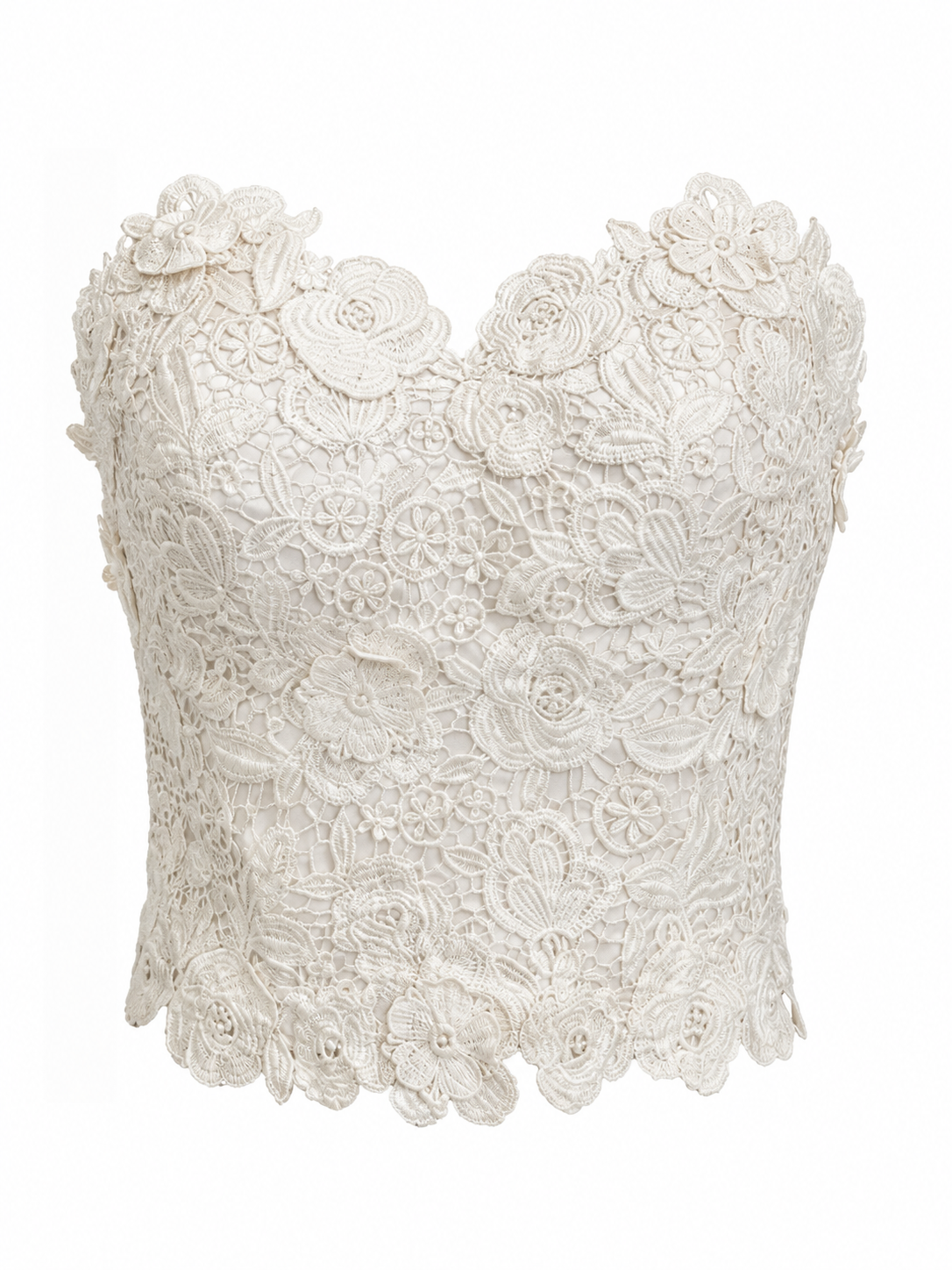 Lace Sweetheart Corset Crop Top