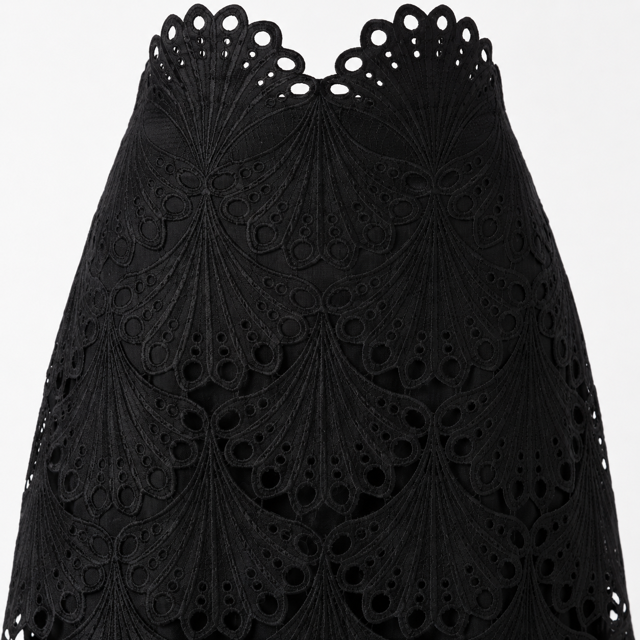 Lace Scallop Corset Maxi Skirt
