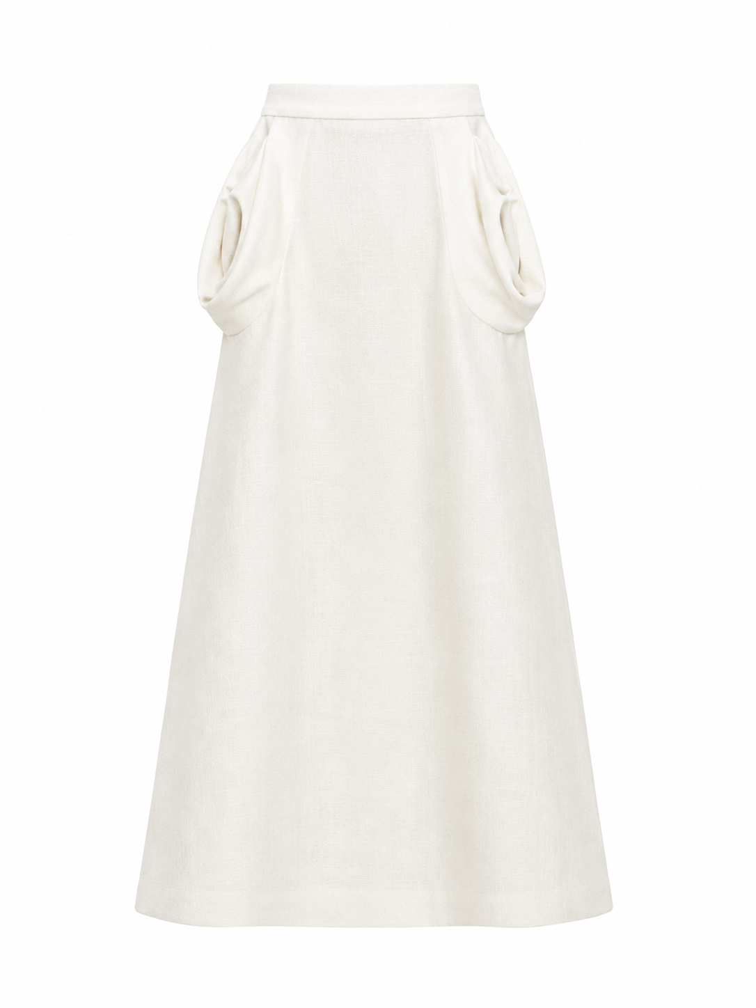 Linen hemp A-line skirt