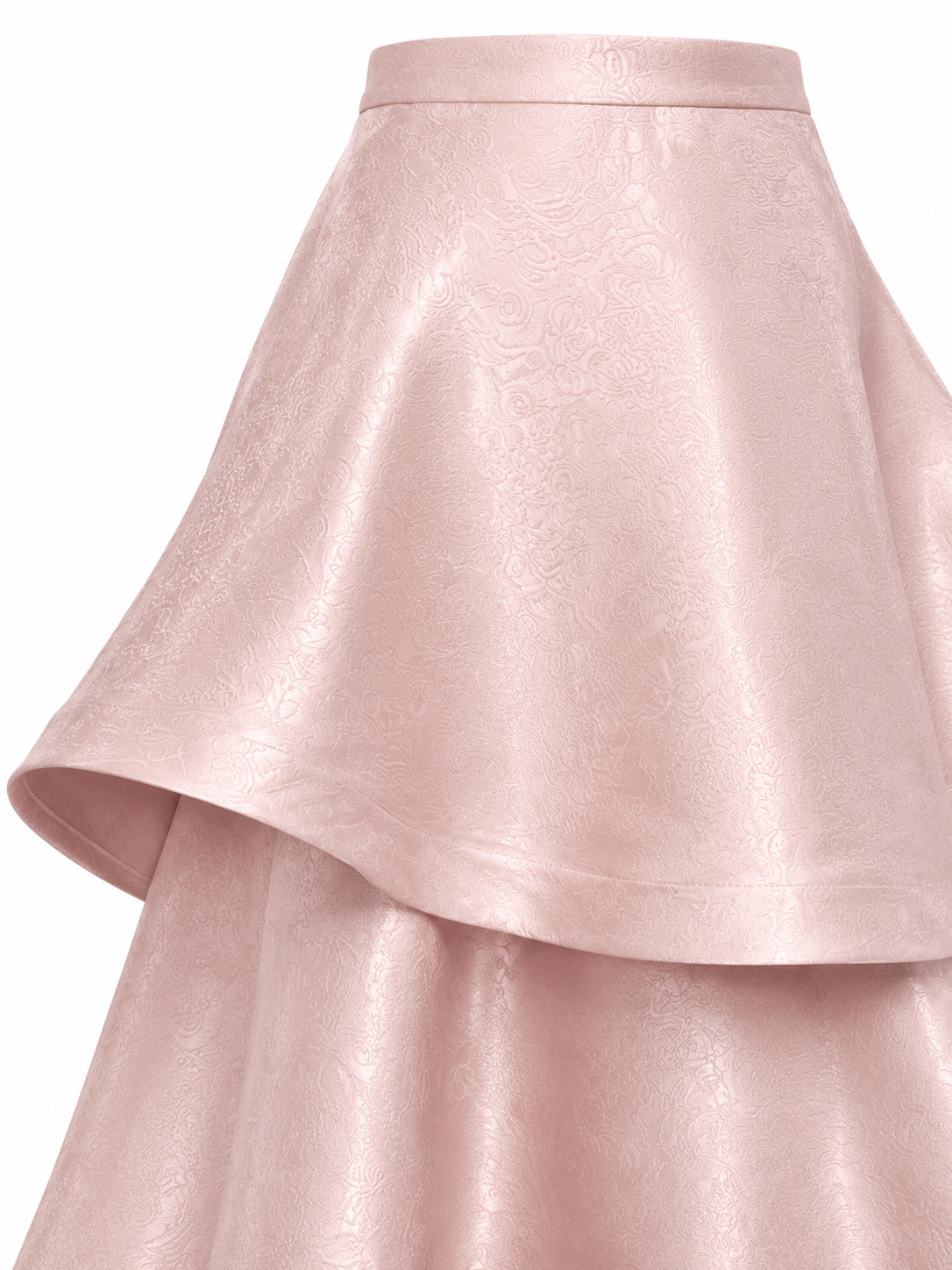 SILK MULTI LAYERED MIDI SKIRT