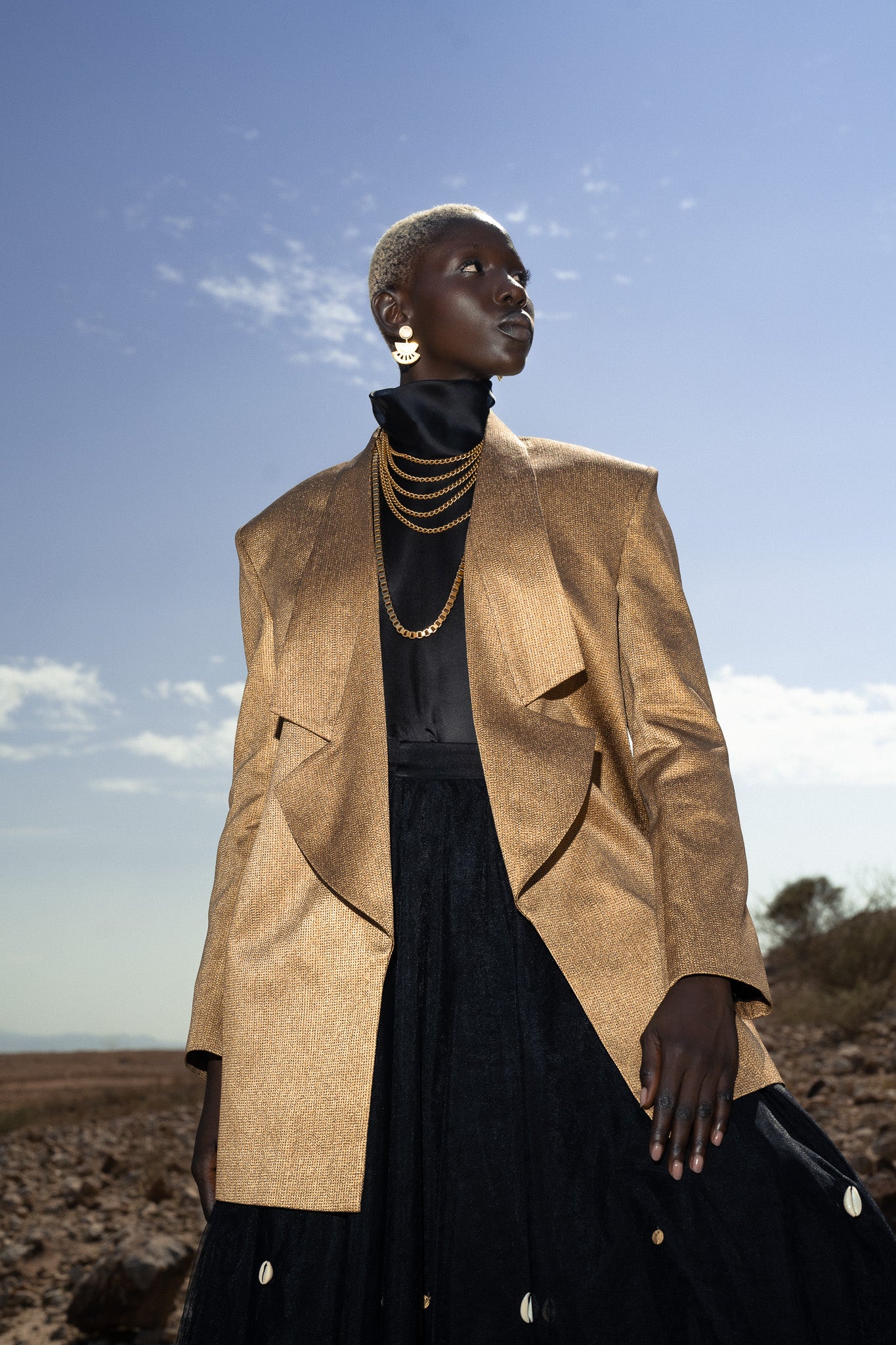 Gilded Oversized Blazer