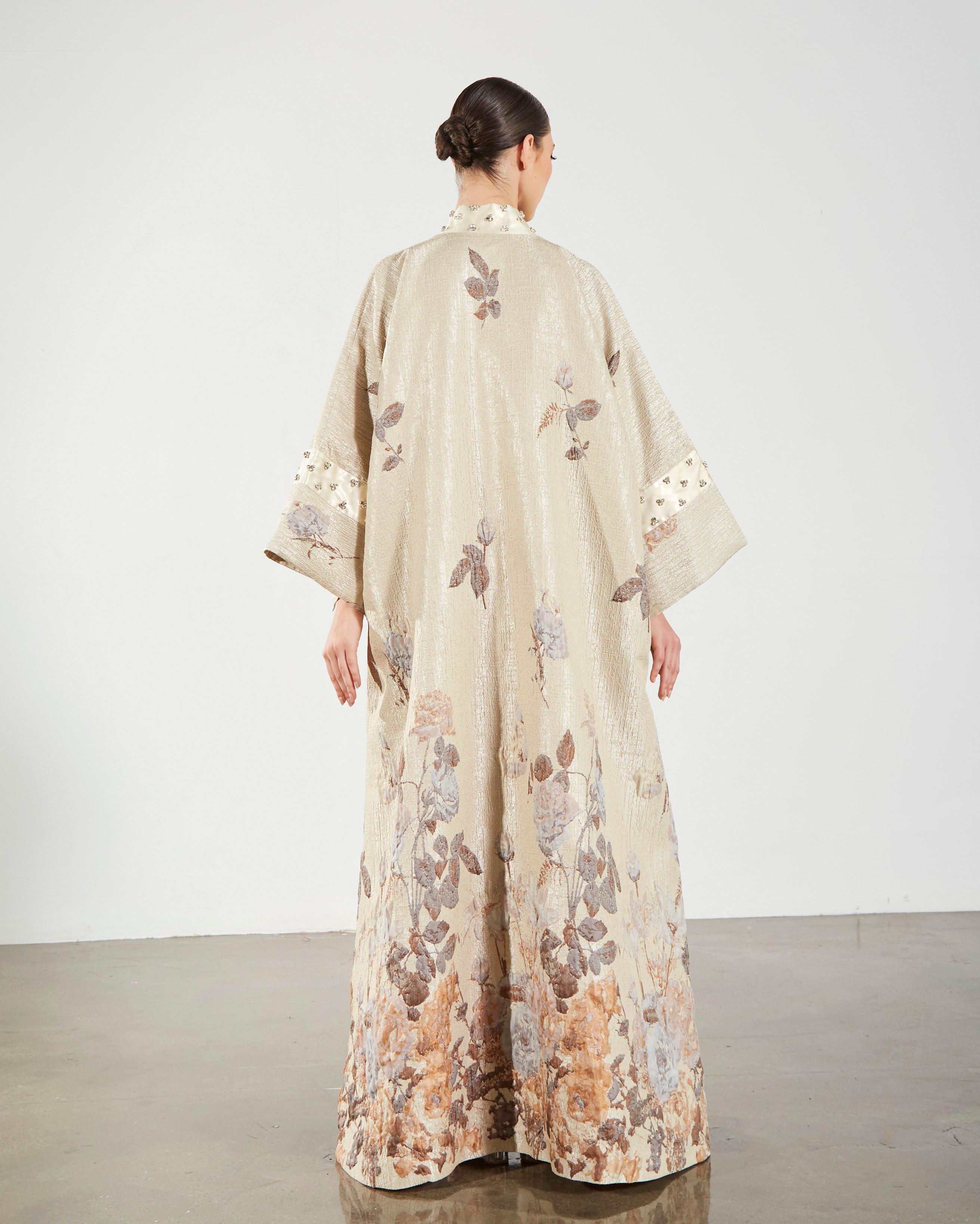 Brocade Embellished Rose Kaftan