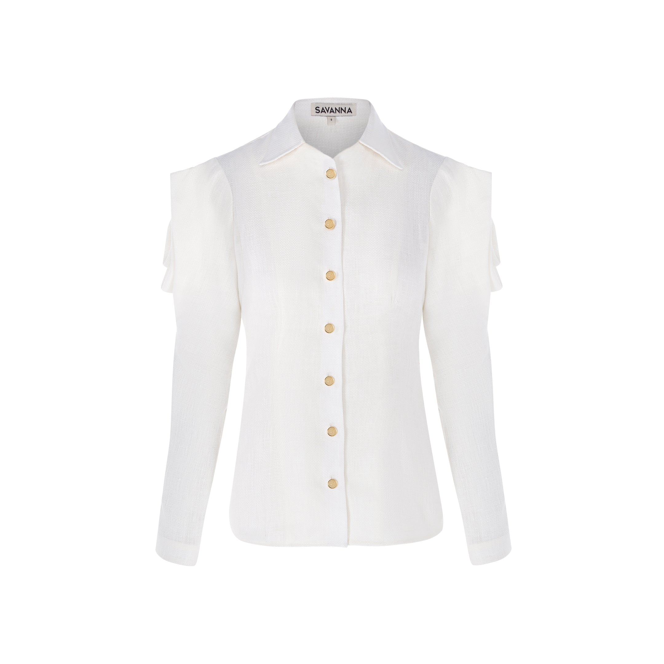 Linen Draped Sleeve Shirt Jacket