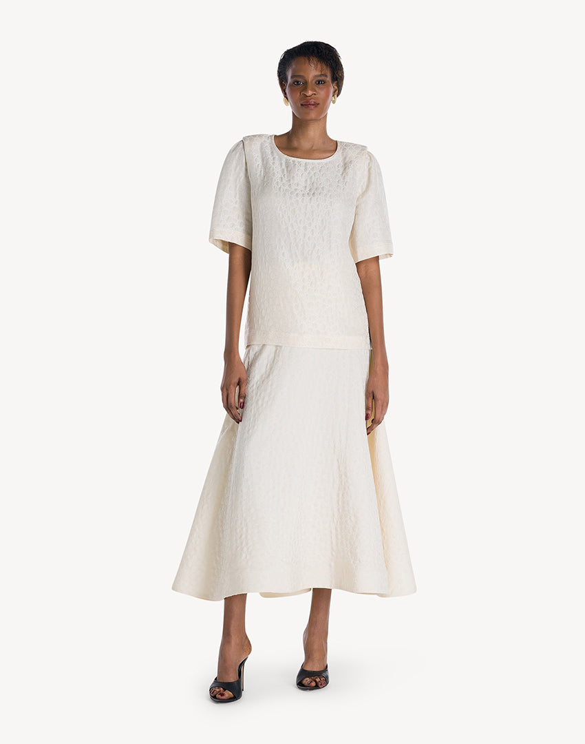 Nala Silk A-line Skirt