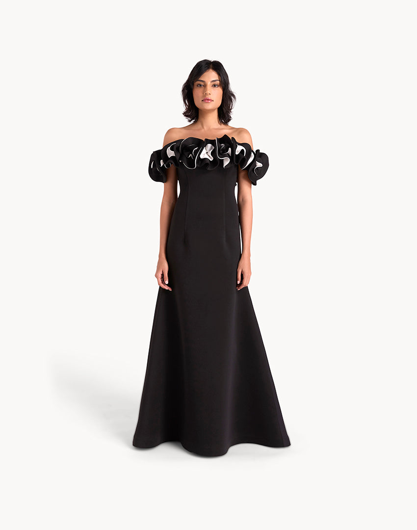 Floral Off Shoulder Maxi Dress