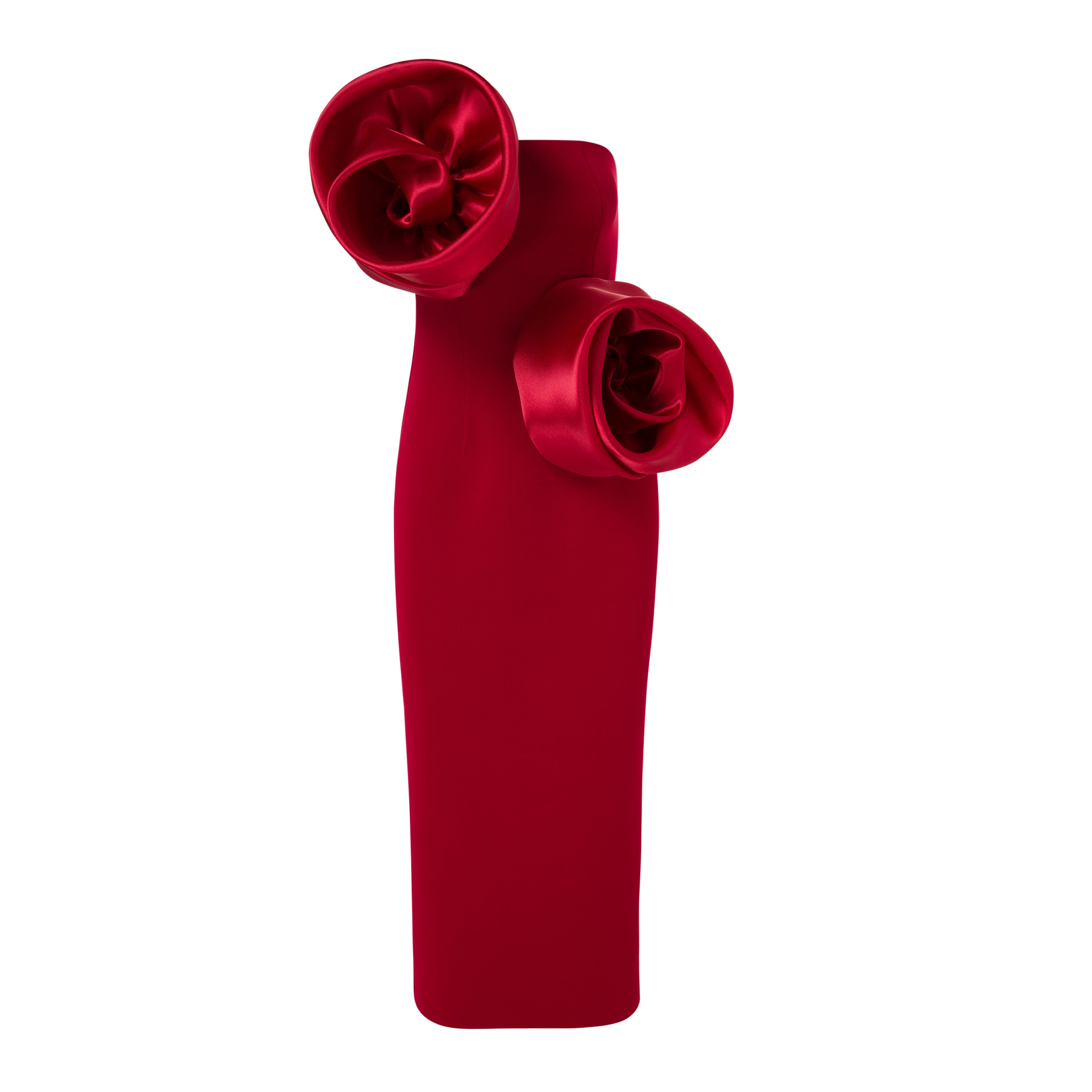 Deux Roses Strapless Midi Dress