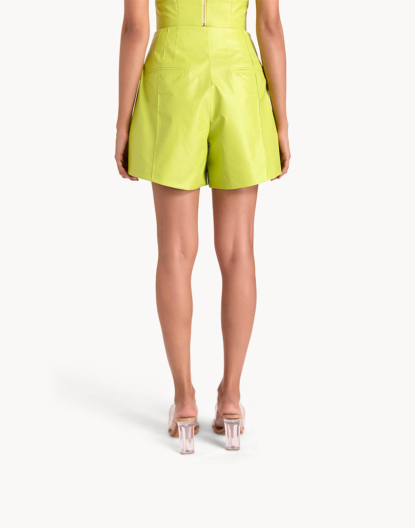 Faux Leather Sweetheart Short