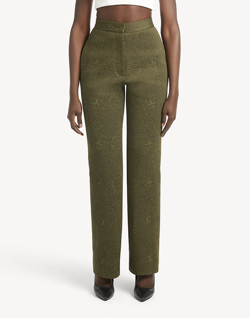 Butterfly Embroidered Trousers