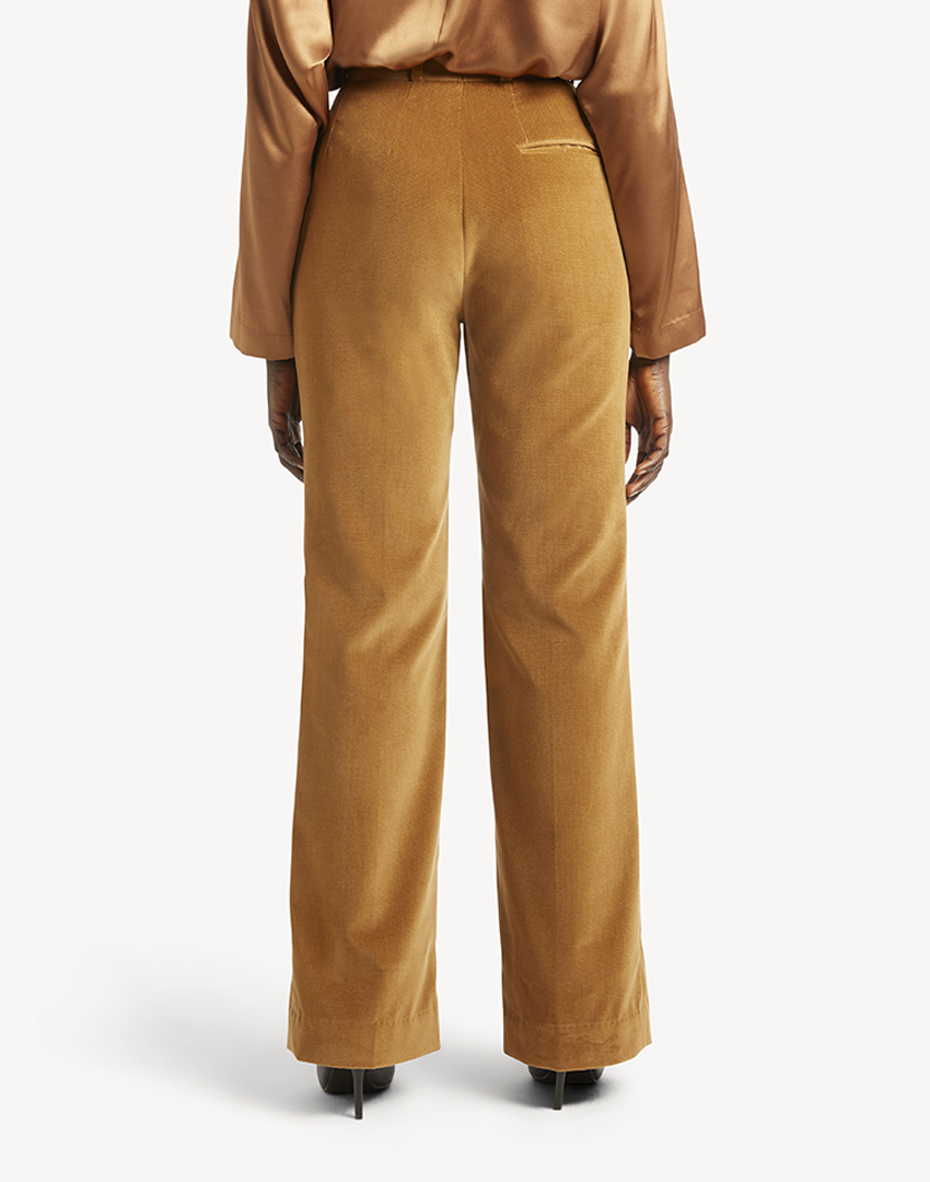 Velvet Straight-Leg Trousers