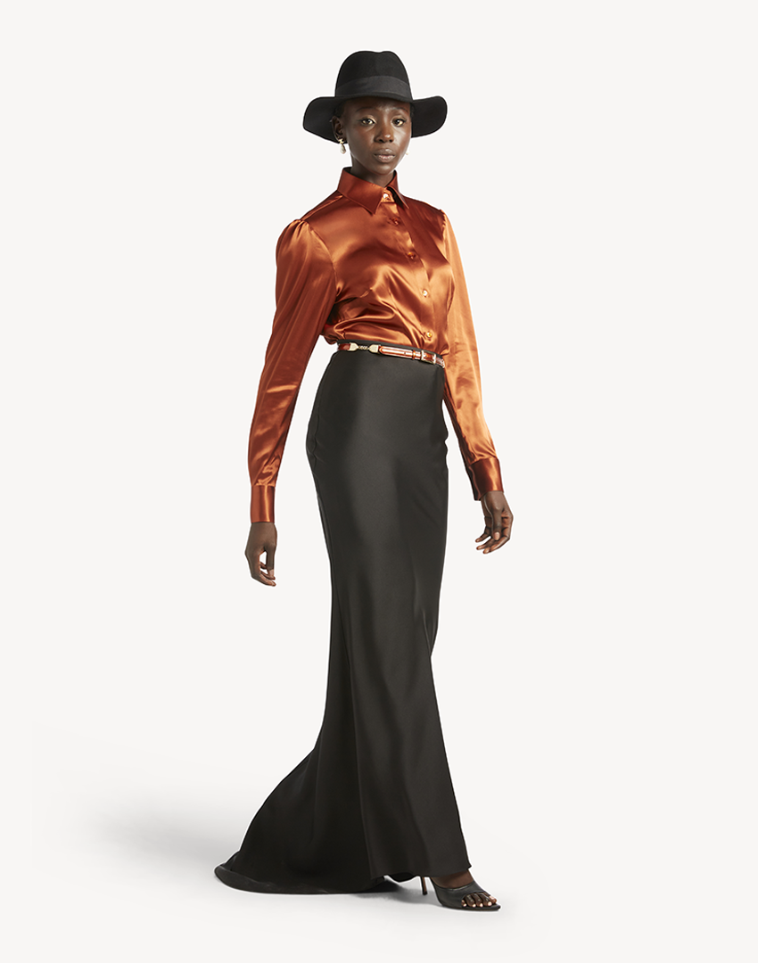 Satin Mermaid Maxi Skirt