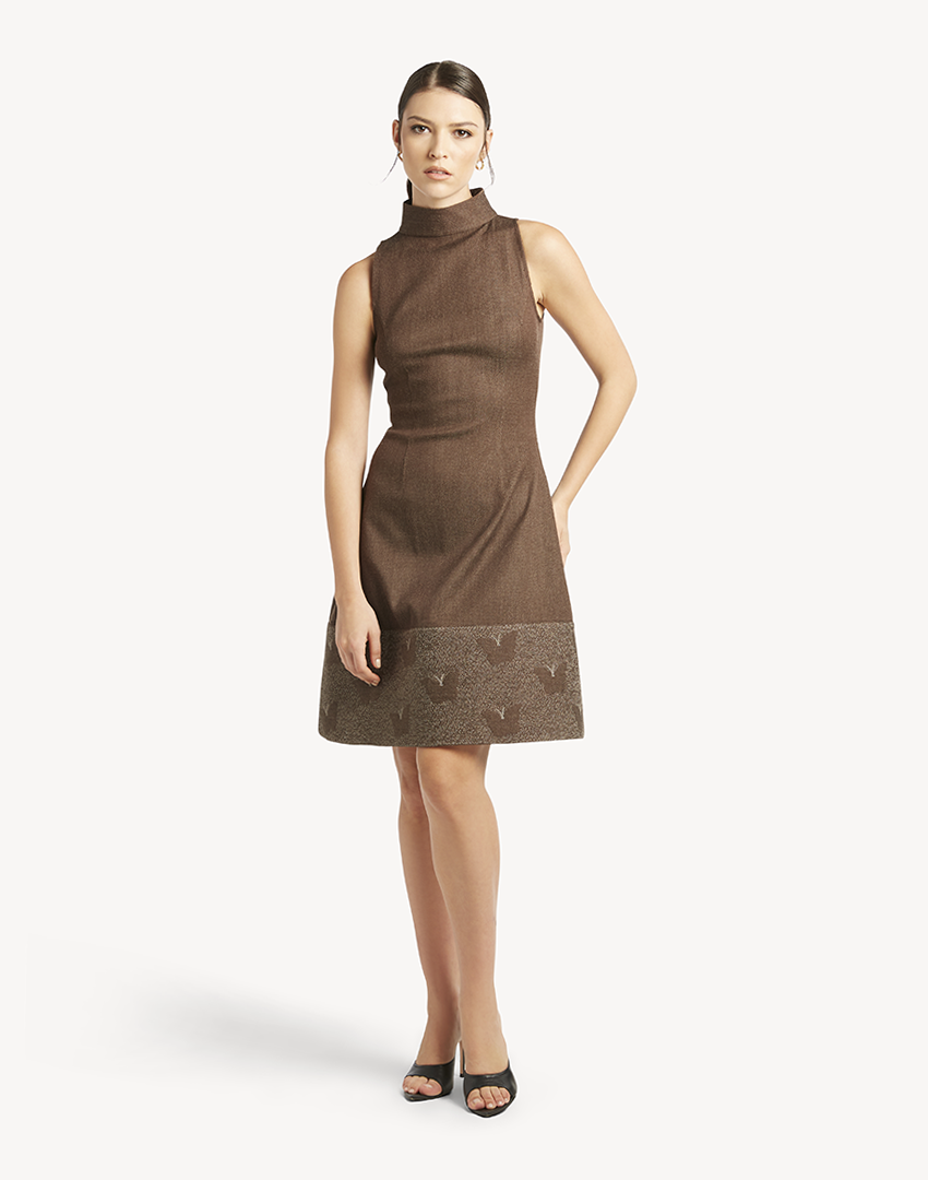 Butterfly Embroidered Sleeveless Mini Dress