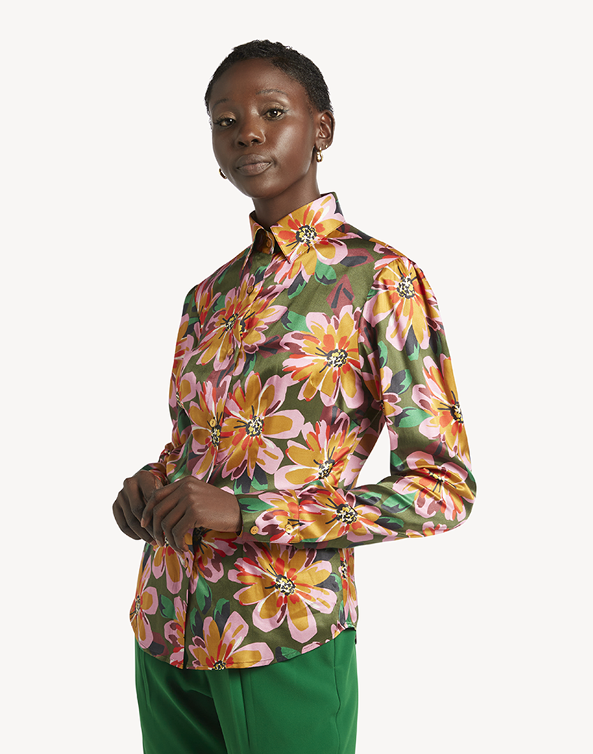 Silk Floral Blouse