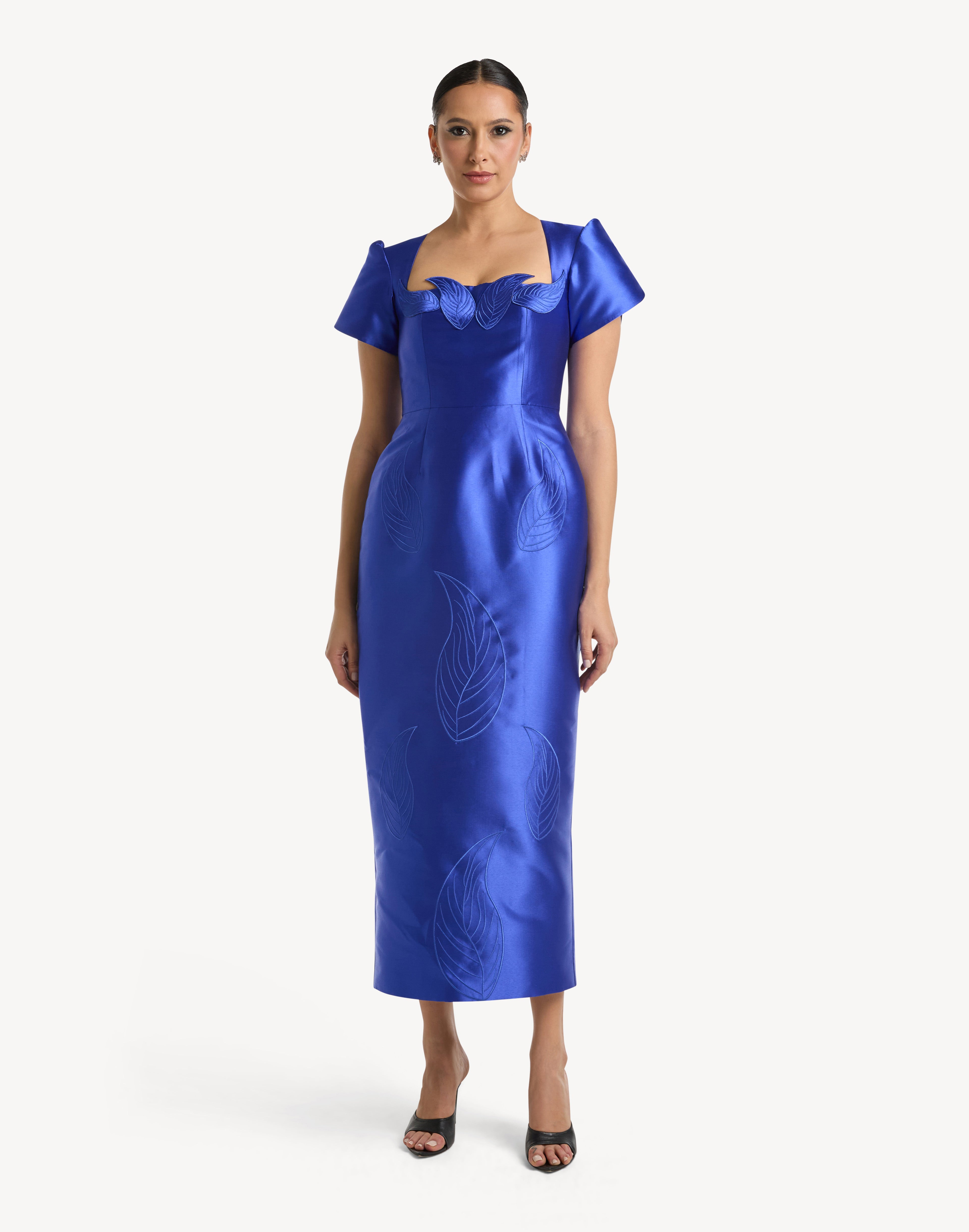 Magnific Leaf Appliqué Dress