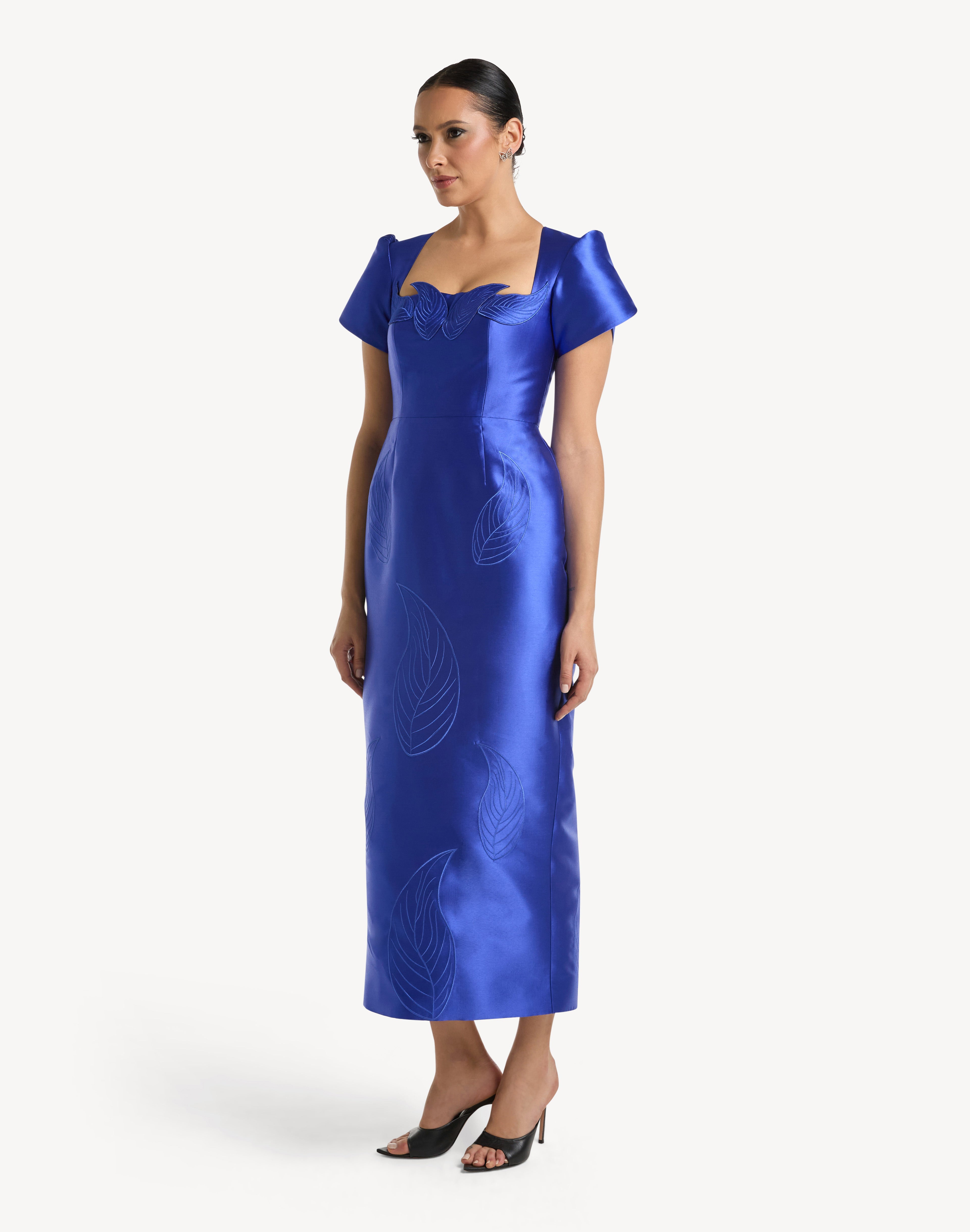 Magnific Leaf Appliqué Dress