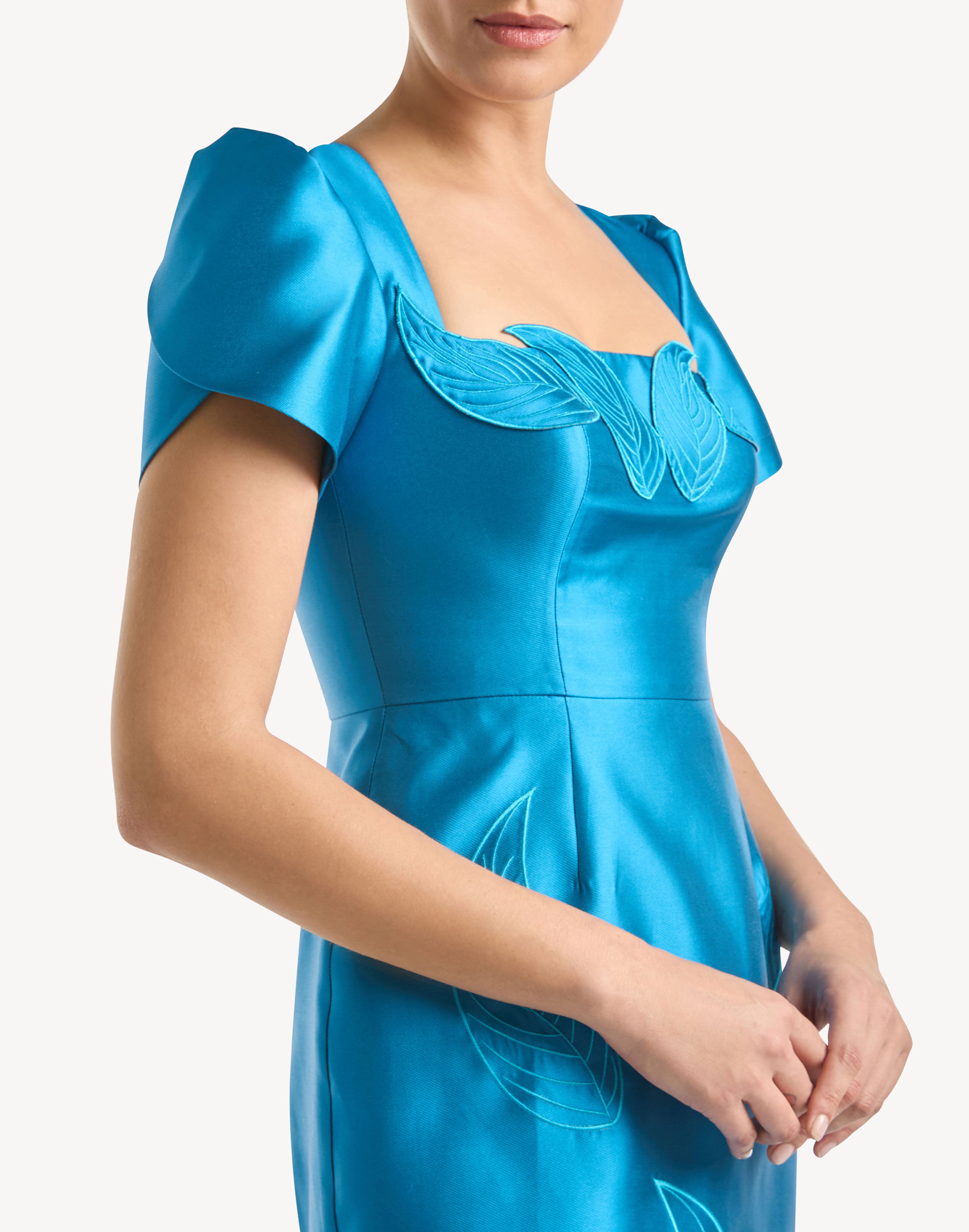 Magnific Leaf Appliqué Dress