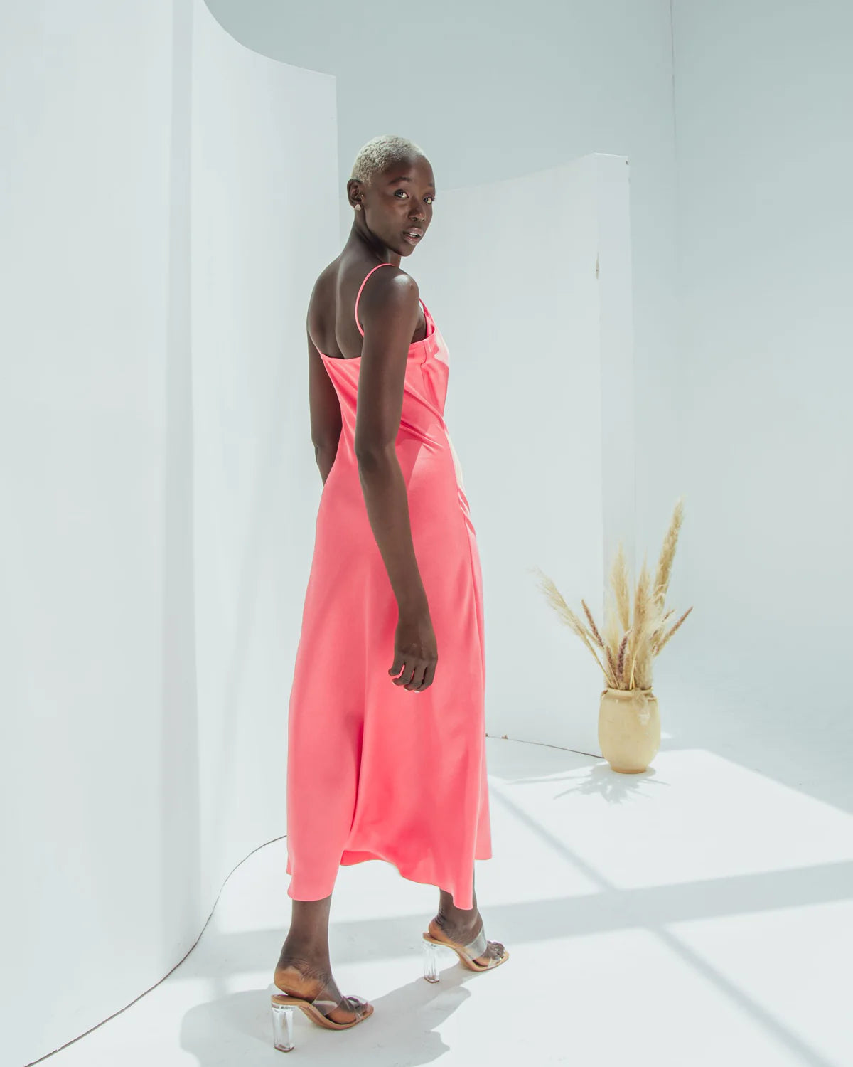 Essential Satin Cowl-Neck Slip Dress