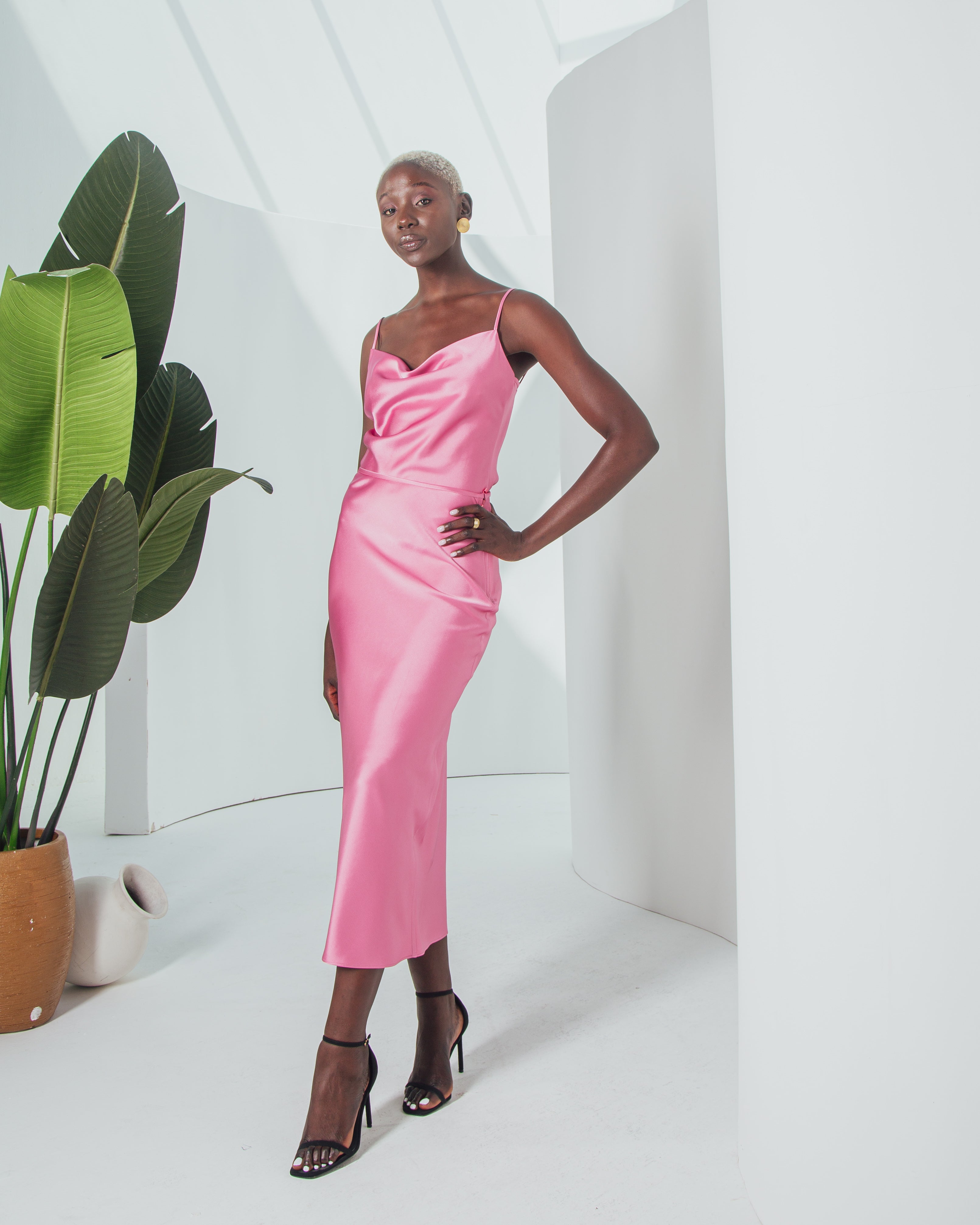 Essentials - Satin Midi Skirt