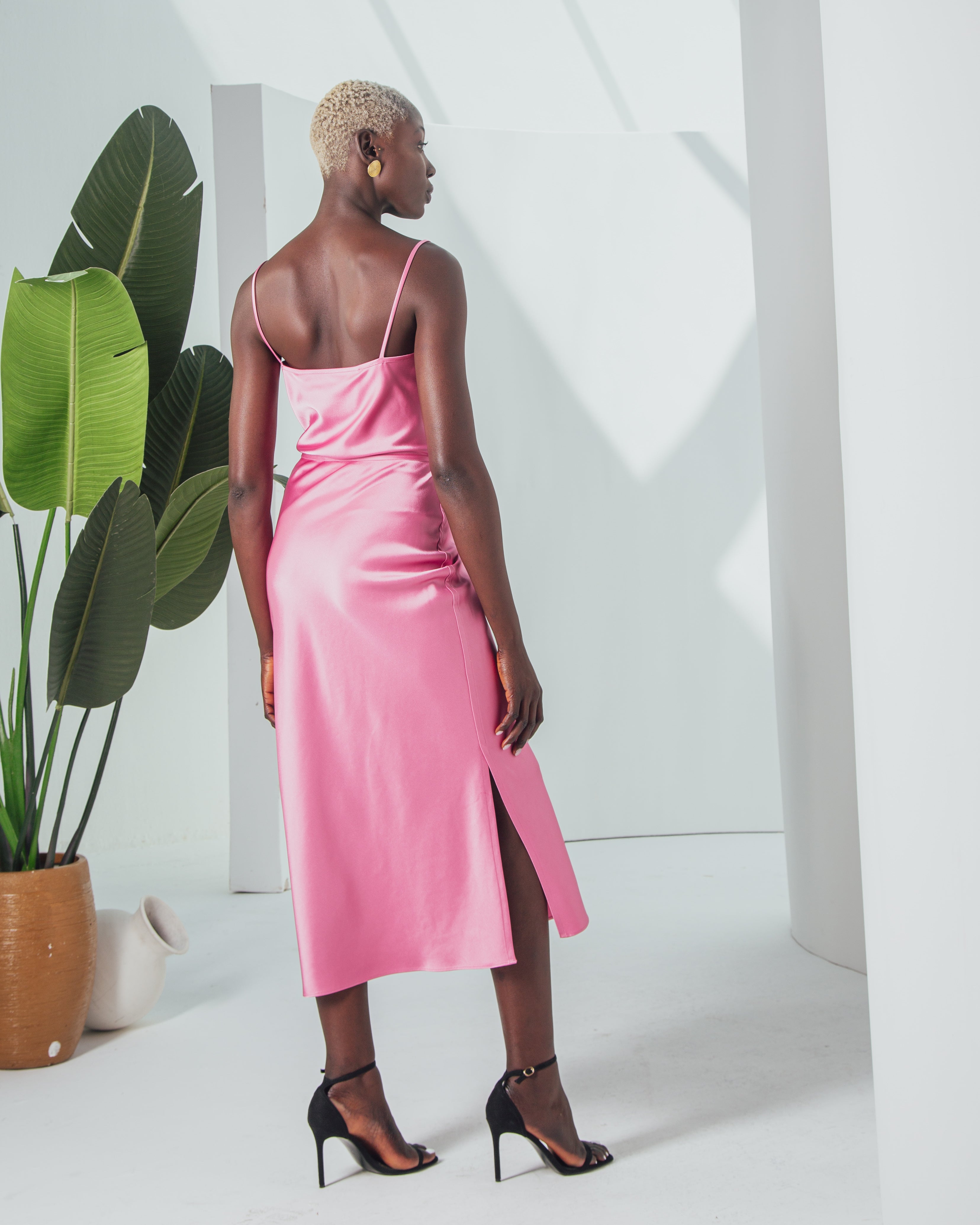 Essentials - Satin Midi Skirt