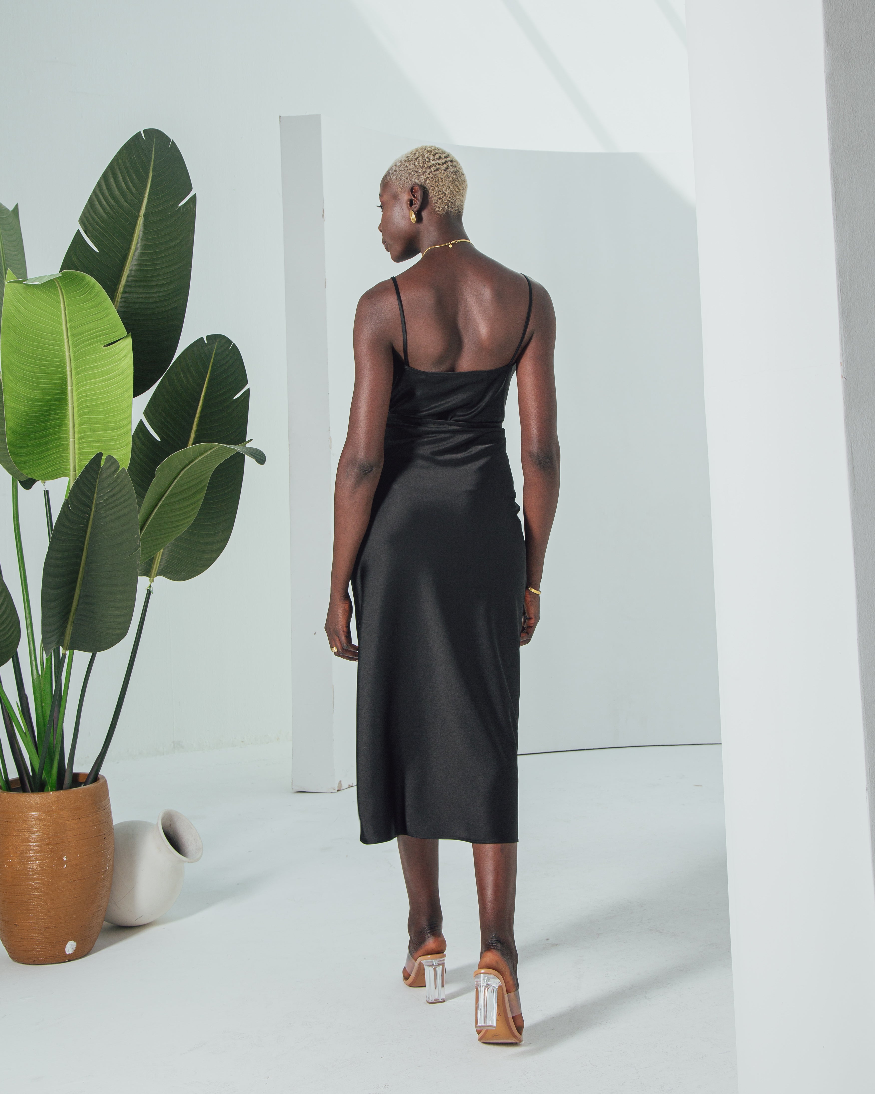 Essentials - Satin Midi Skirt