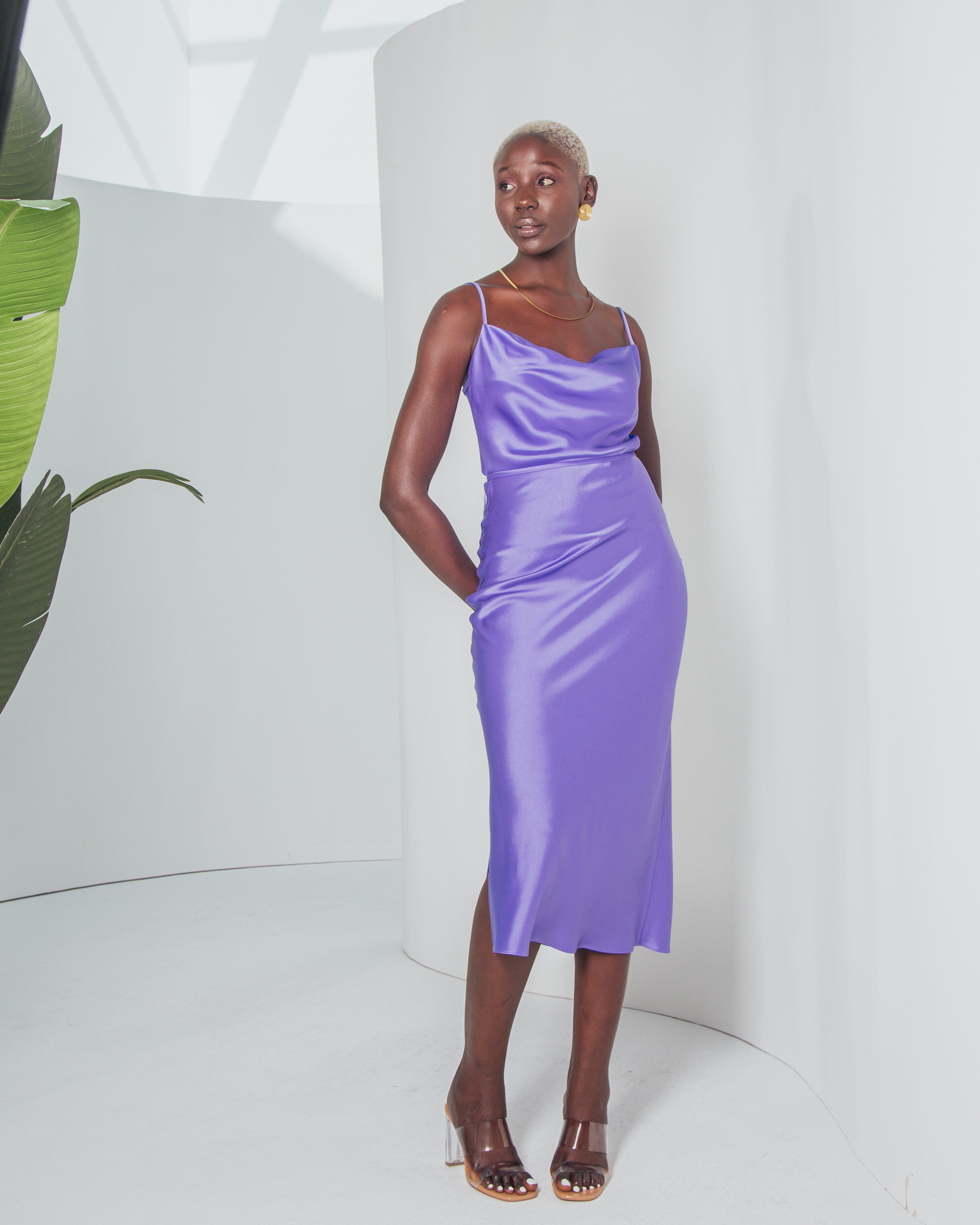 Essentials - Satin Midi Skirt