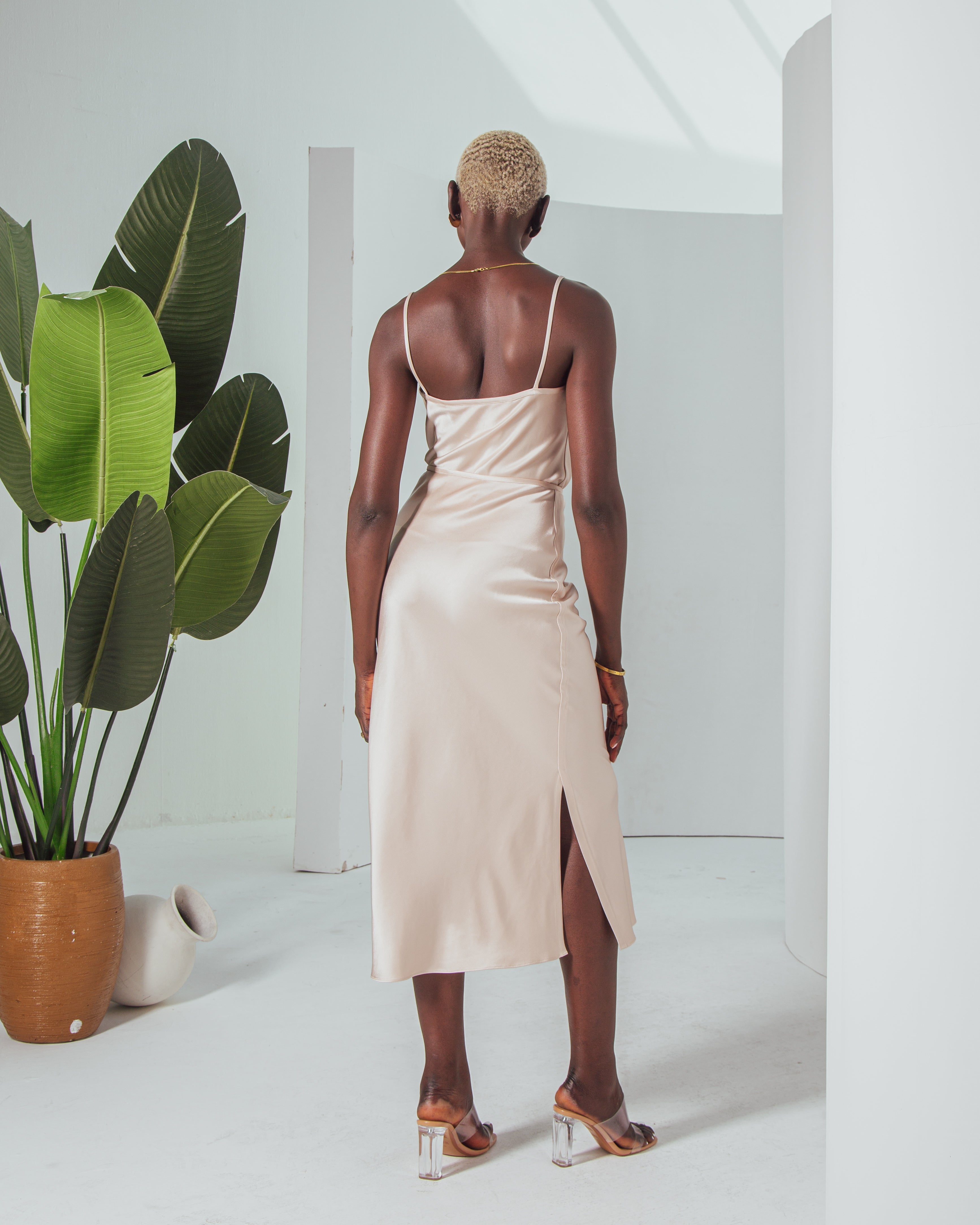 Essentials - Satin Midi Skirt