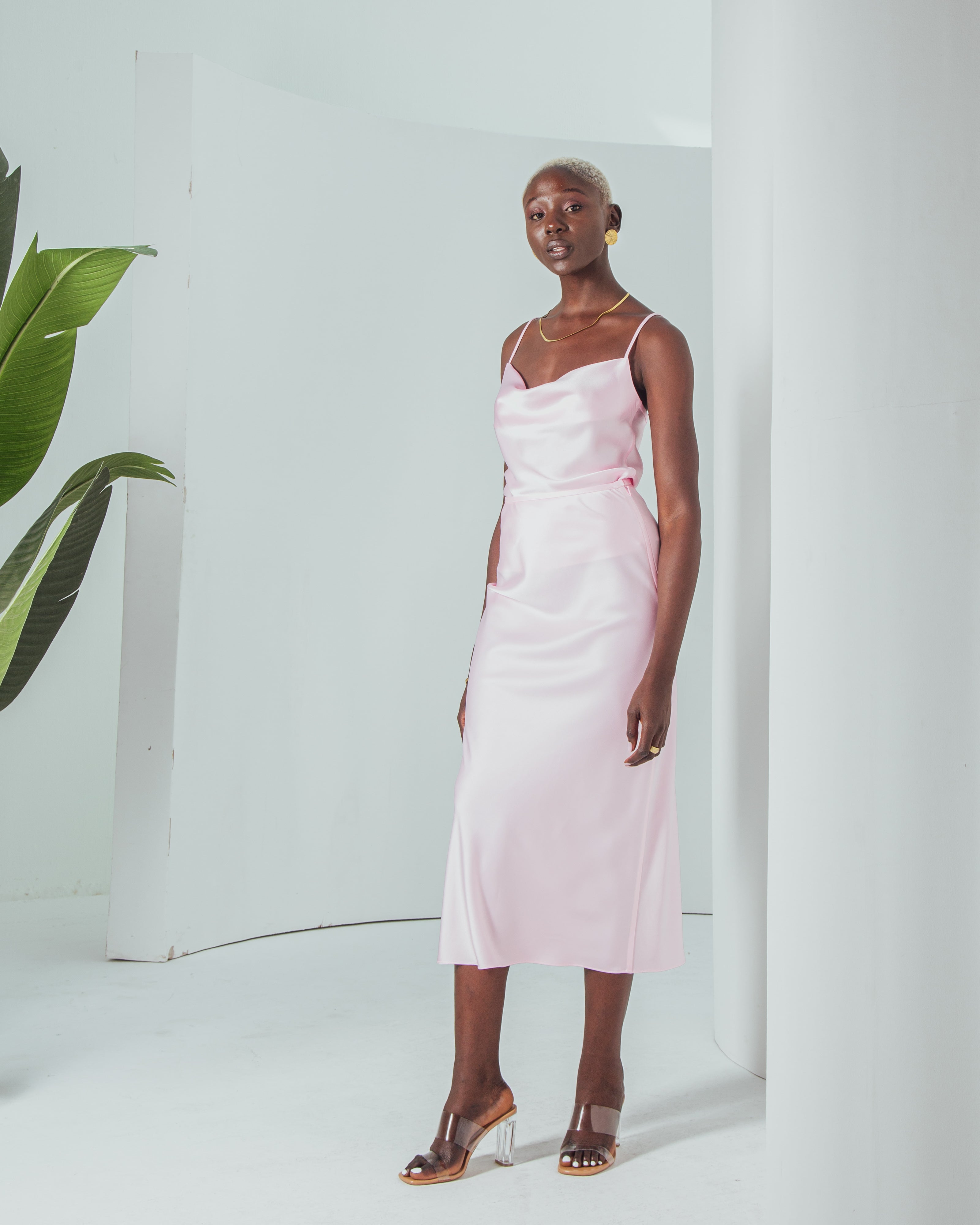 Essentials - Satin Midi Skirt