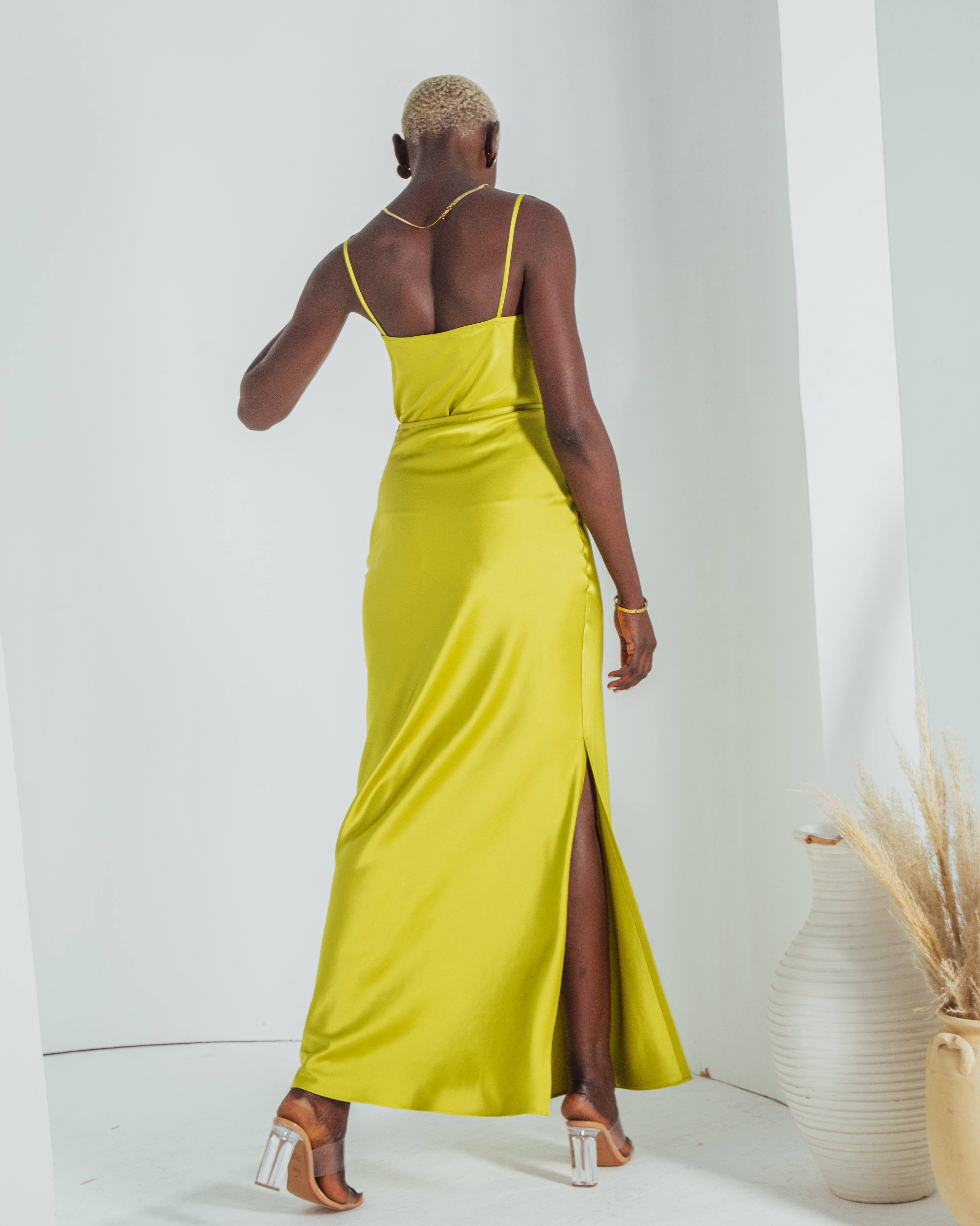 Essentials - Satin Cowl-Neck Top