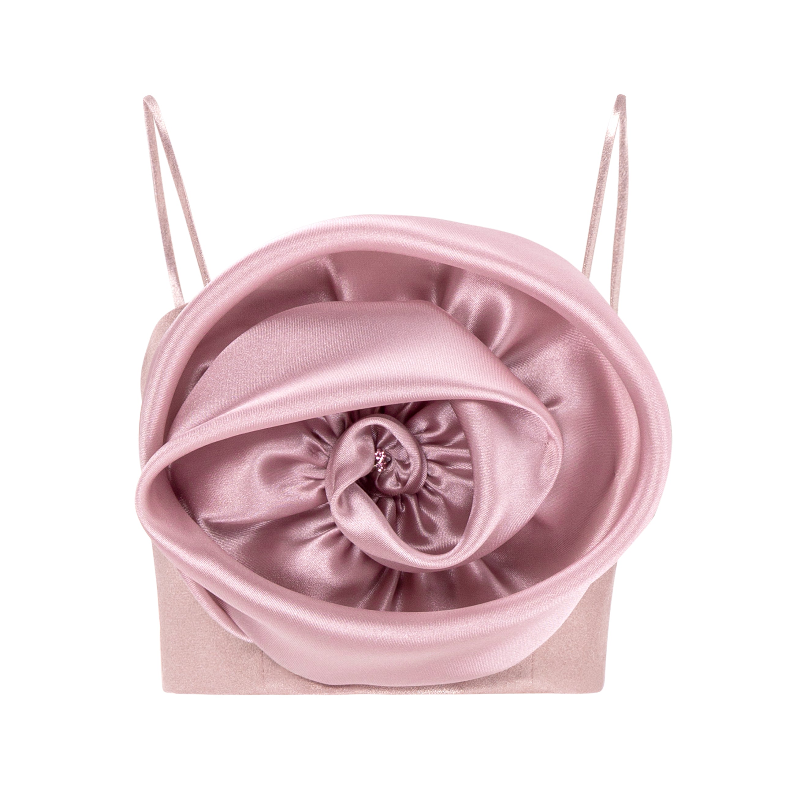 Une Rose Shimmer Crop Top