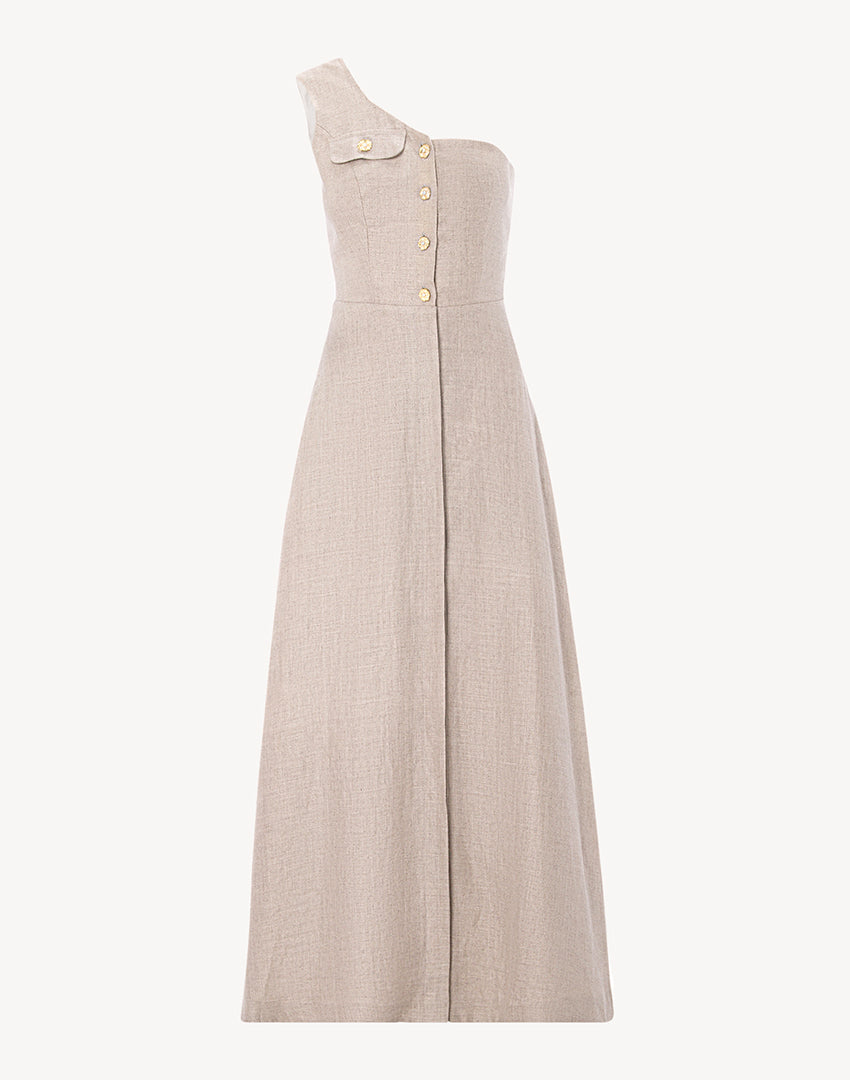 Lou One Shoulder Hemp Dress Lou One Shoulder Hemp Dress