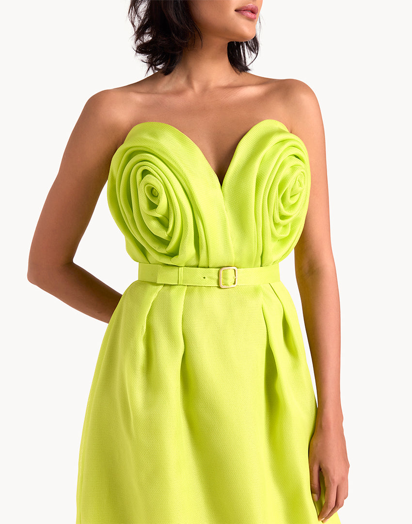 Silk Organza Corset Sweetheart Dress
