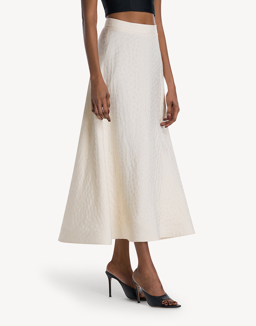 Nala Silk A-line Skirt