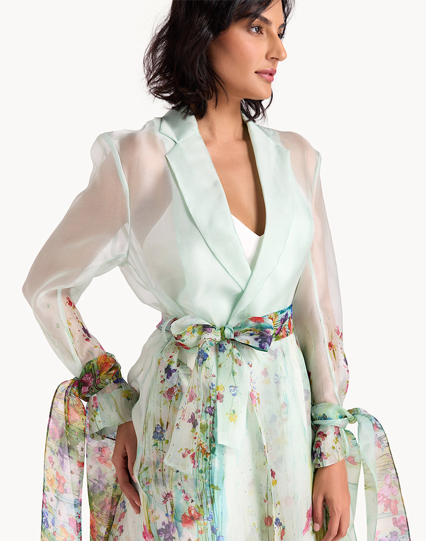 Silk Organza Botanical Summer Coat