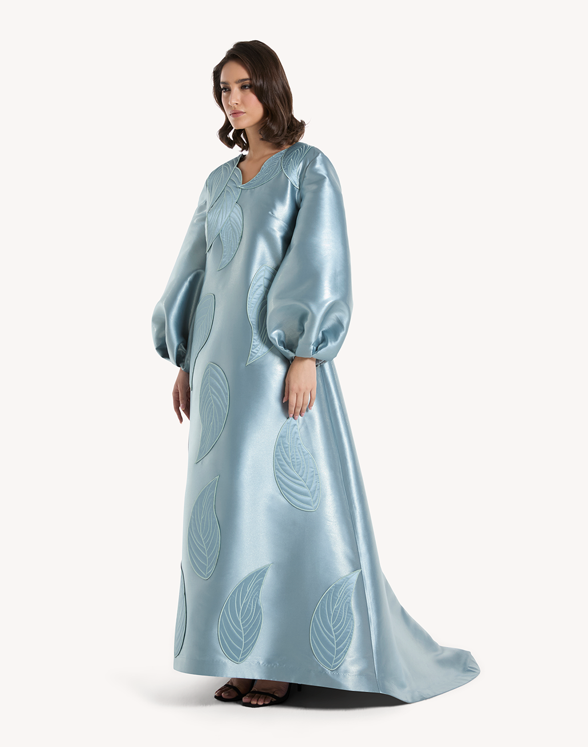 Sheba Leaf Appliqué Gown
