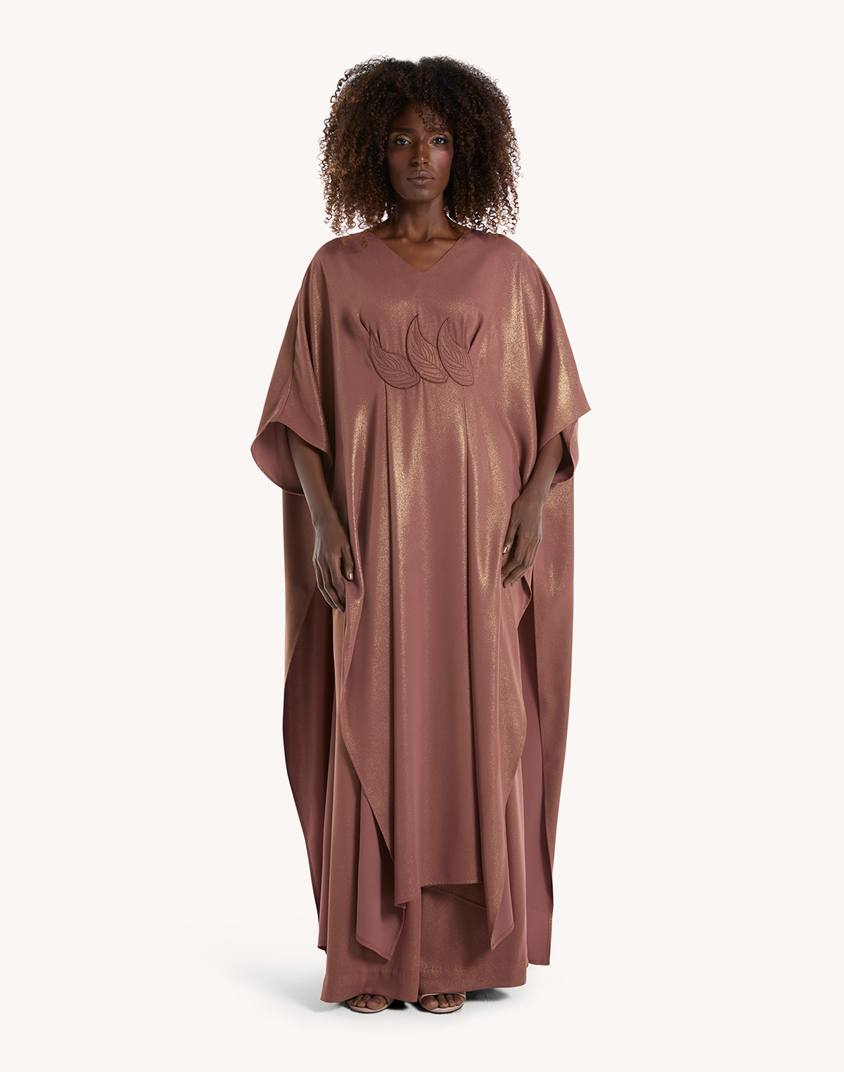 Sanaa Leaf Applique Kaftan Set